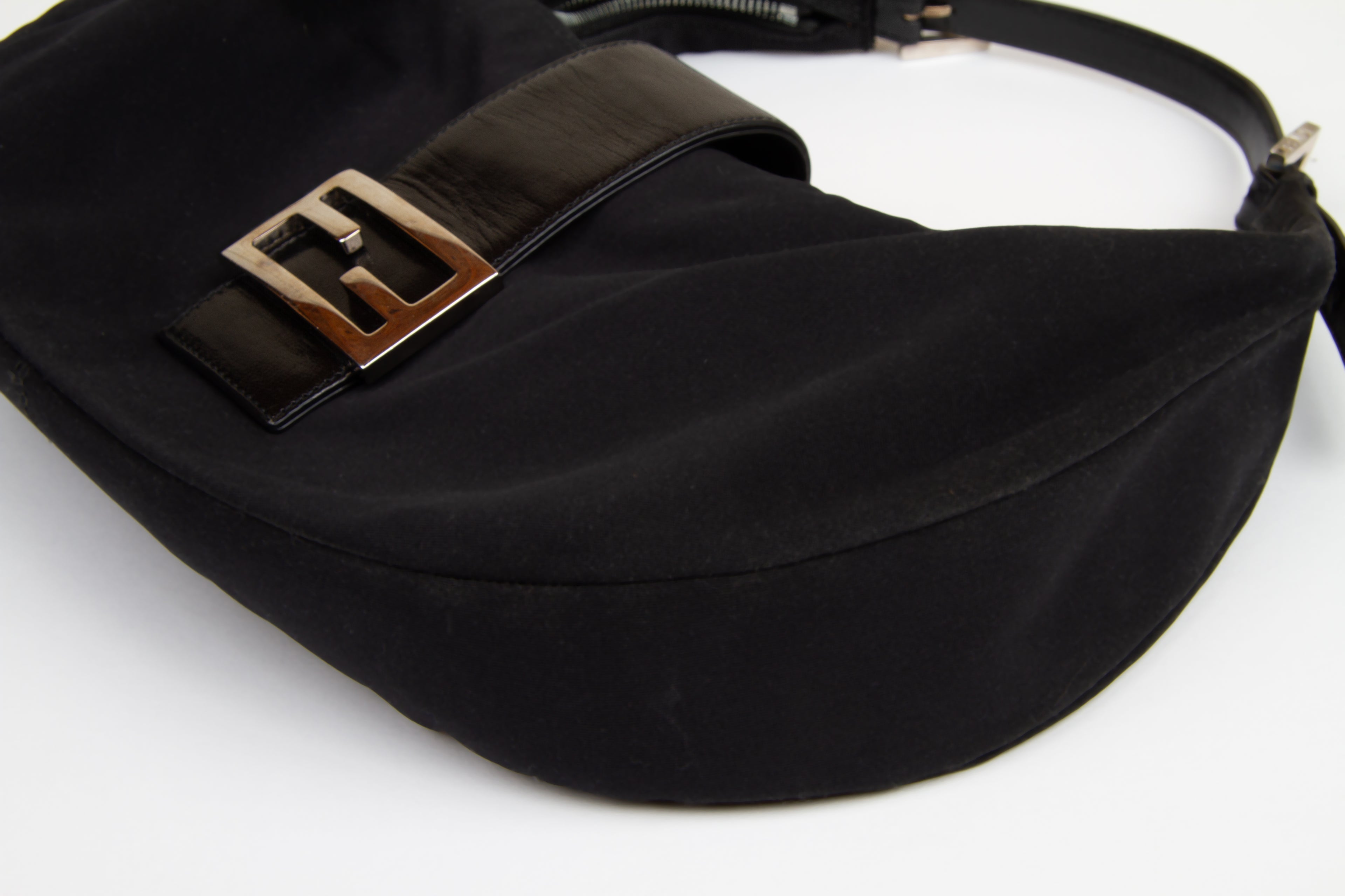 Fendi Croissant Black Nylon  | Vintage Designer Purse