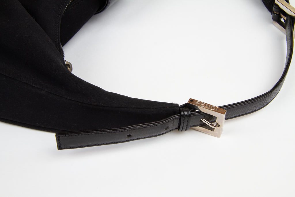 Fendi Croissant Black Nylon  | Vintage Designer Purse