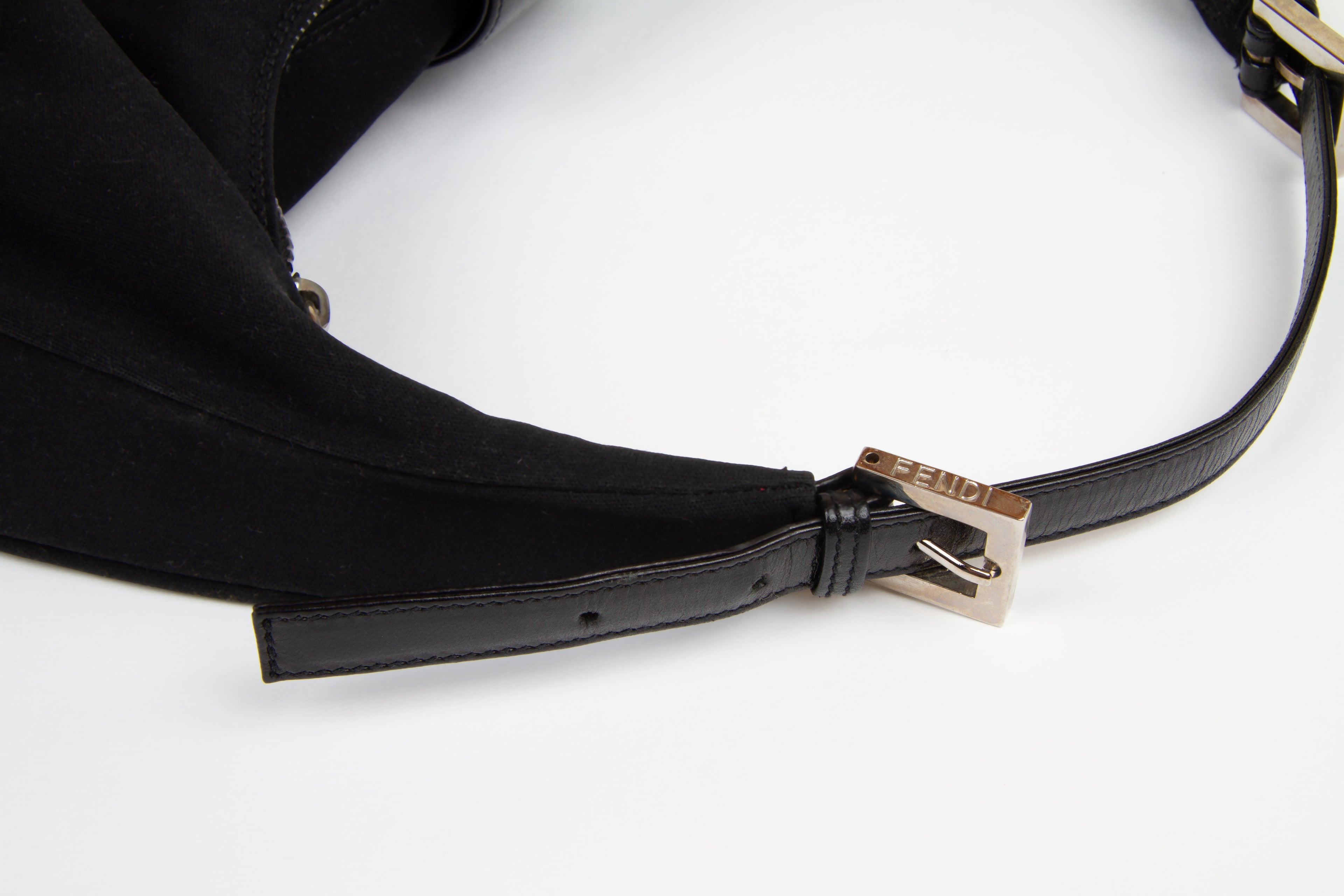 Fendi Croissant Black Nylon  | Vintage Designer Purse