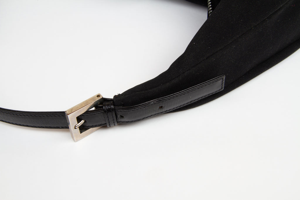 Fendi Croissant Black Nylon  | Vintage Designer Purse