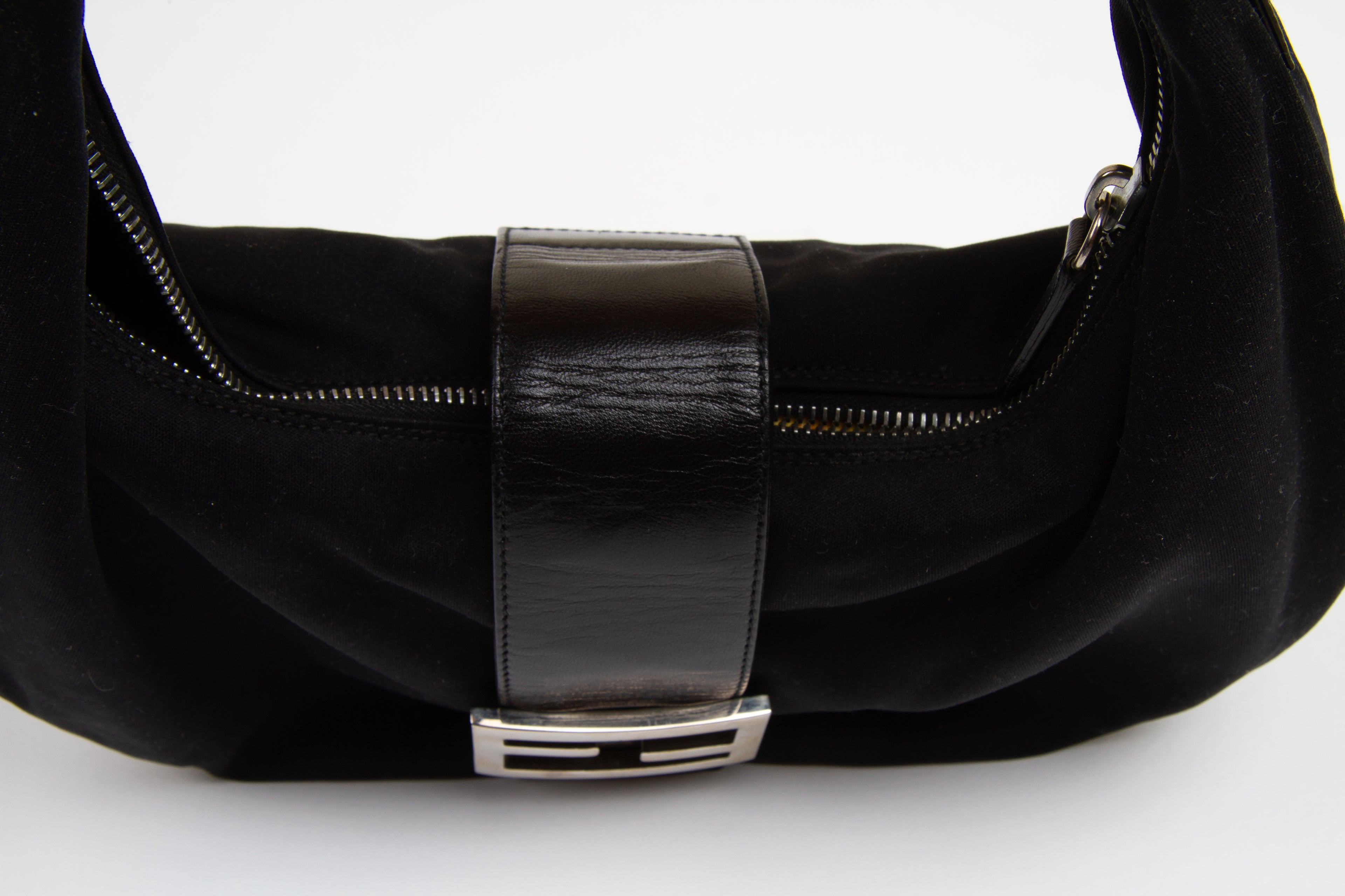 Fendi Croissant Black Nylon  | Vintage Designer Purse