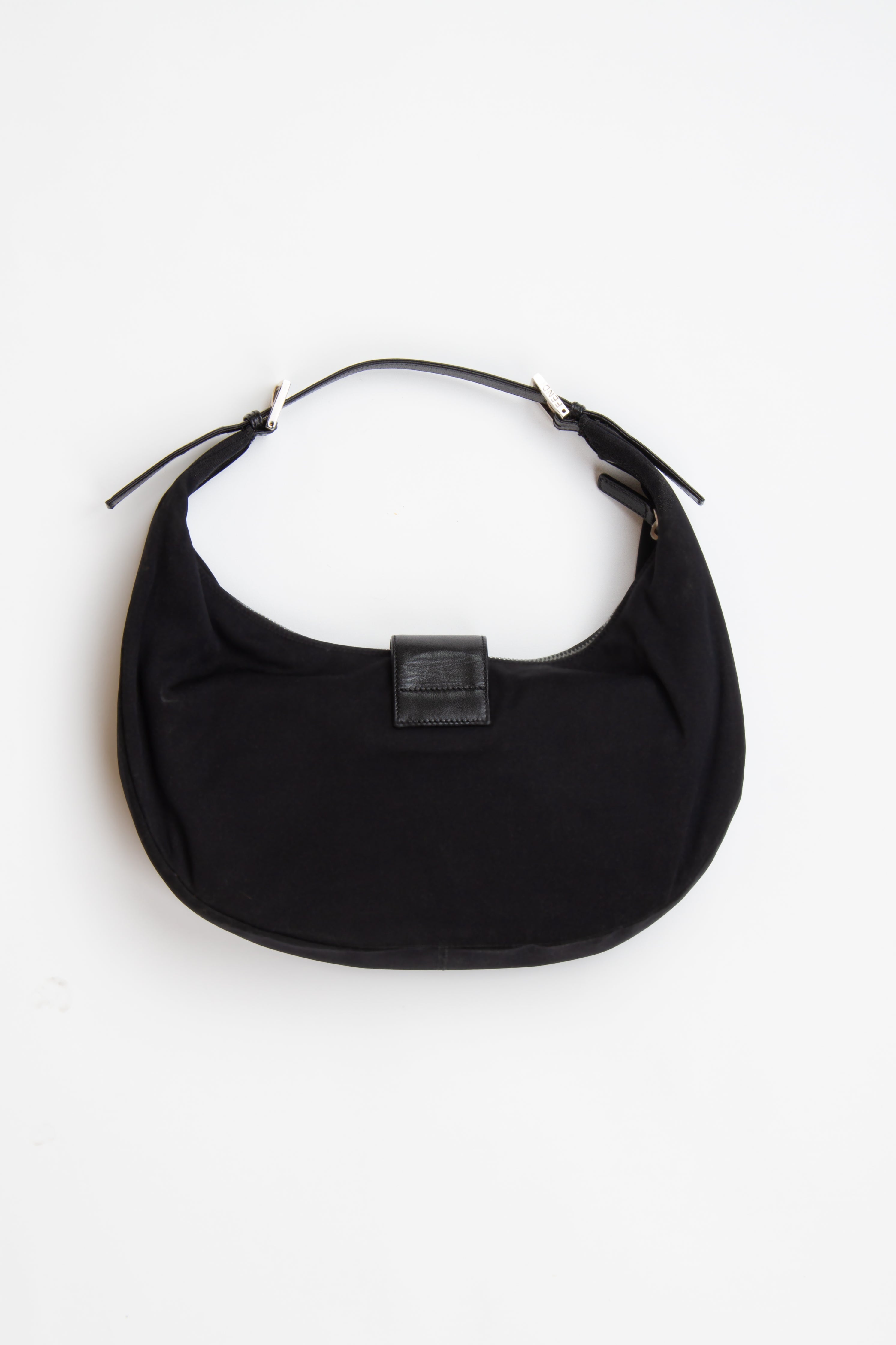 Fendi Croissant Black Nylon  | Vintage Designer Purse