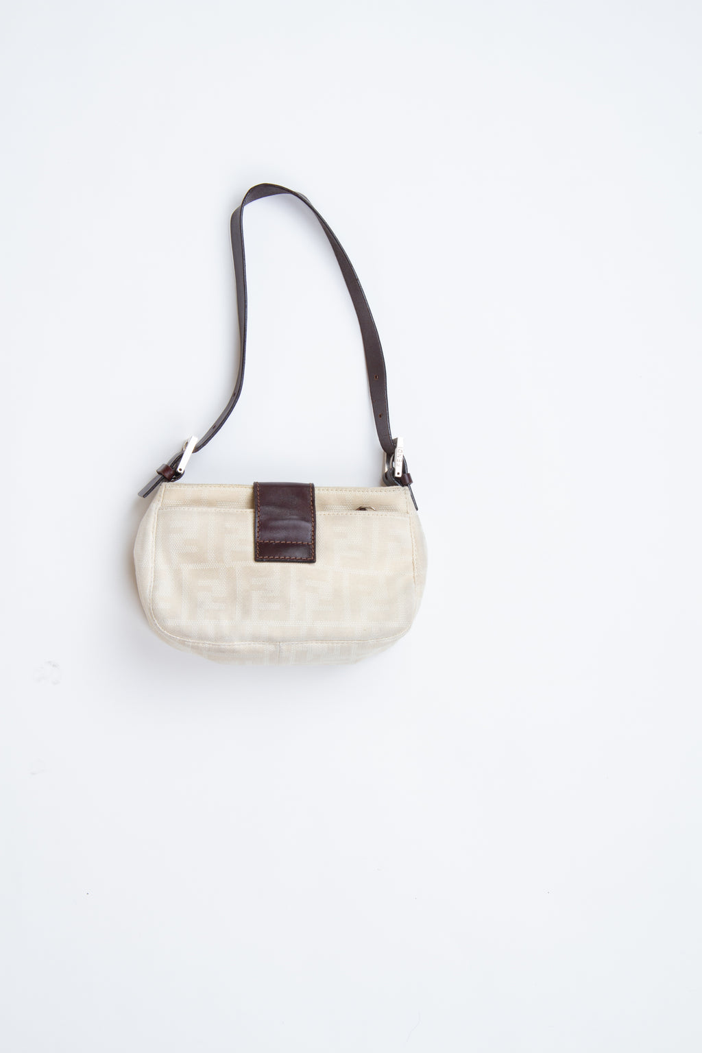 Fendi Linen Mini Baguette Bag | Vintage Designer Purse