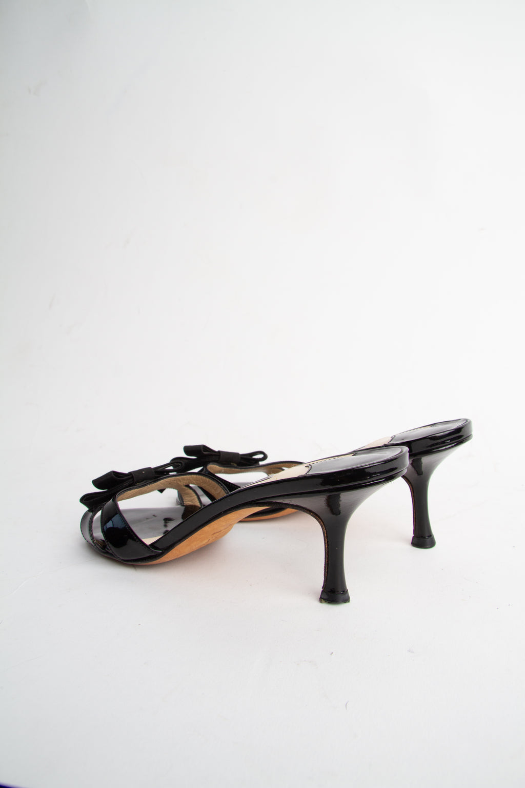 Jimmy Choo 2000s Size 37.5 Bow Detail Kitten Heels | Y2K Designer Heels Shoes