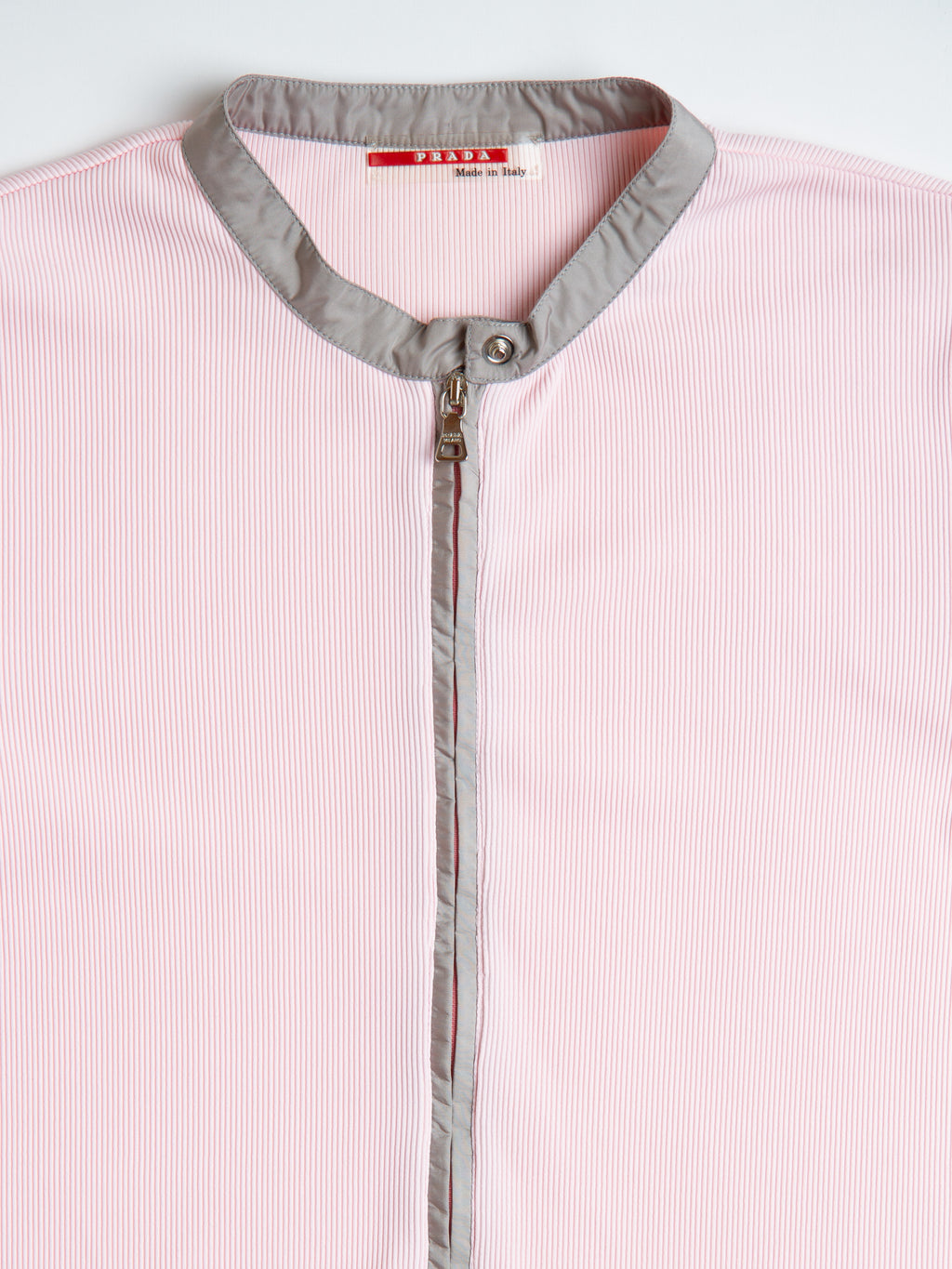 Vintage Prada Sport Pink Long Sleeve Zip Up Nylon Top