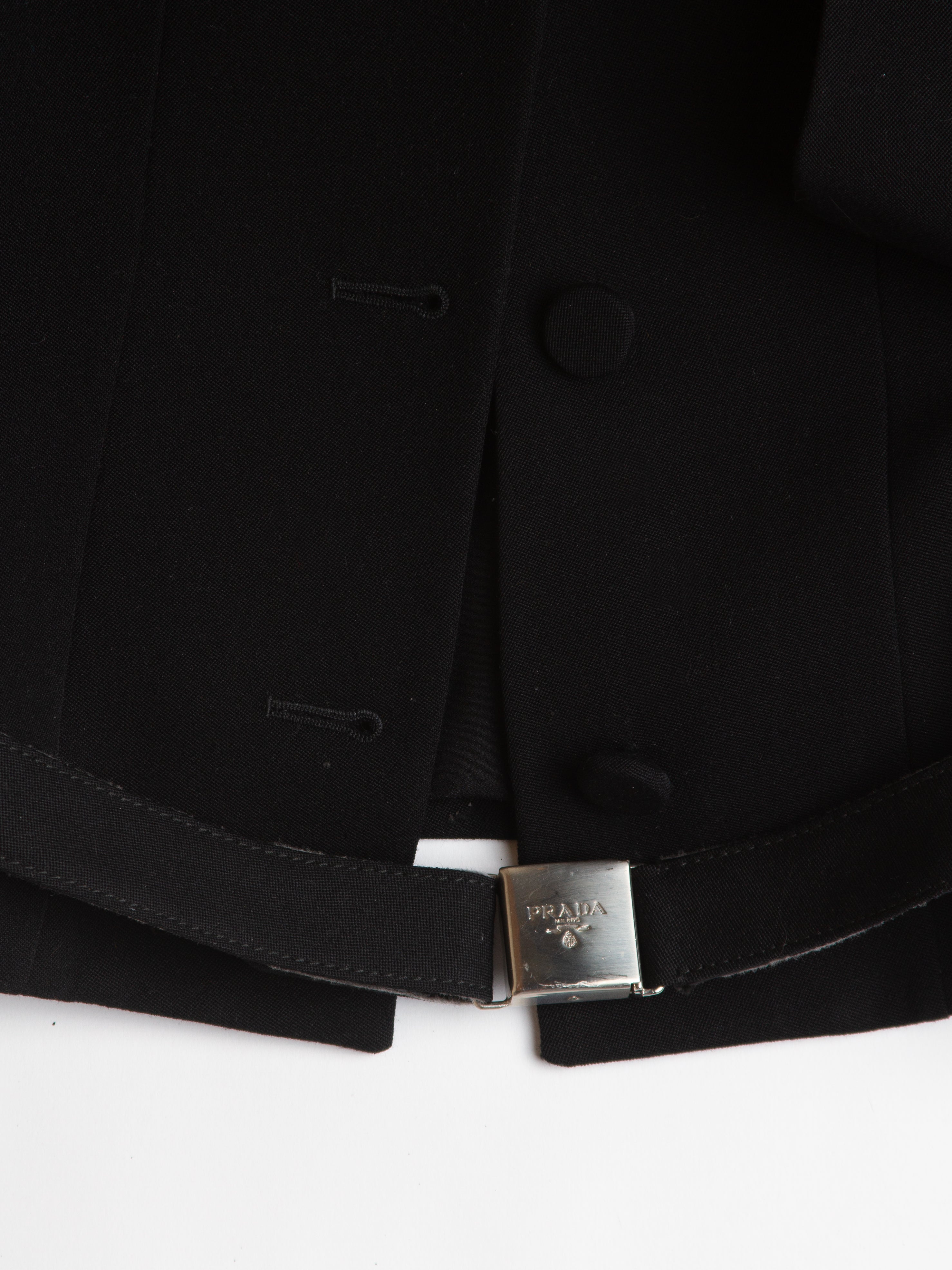 Vintage Prada Belted Button Blazer Size S | US4, IT40