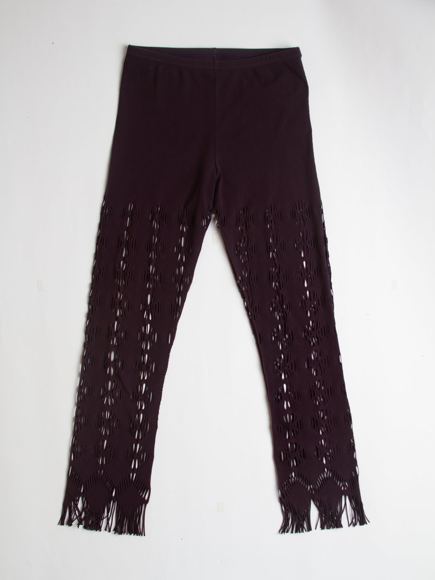 Issey Miyake Pleats Please Cutout Fringe Pants Size 2