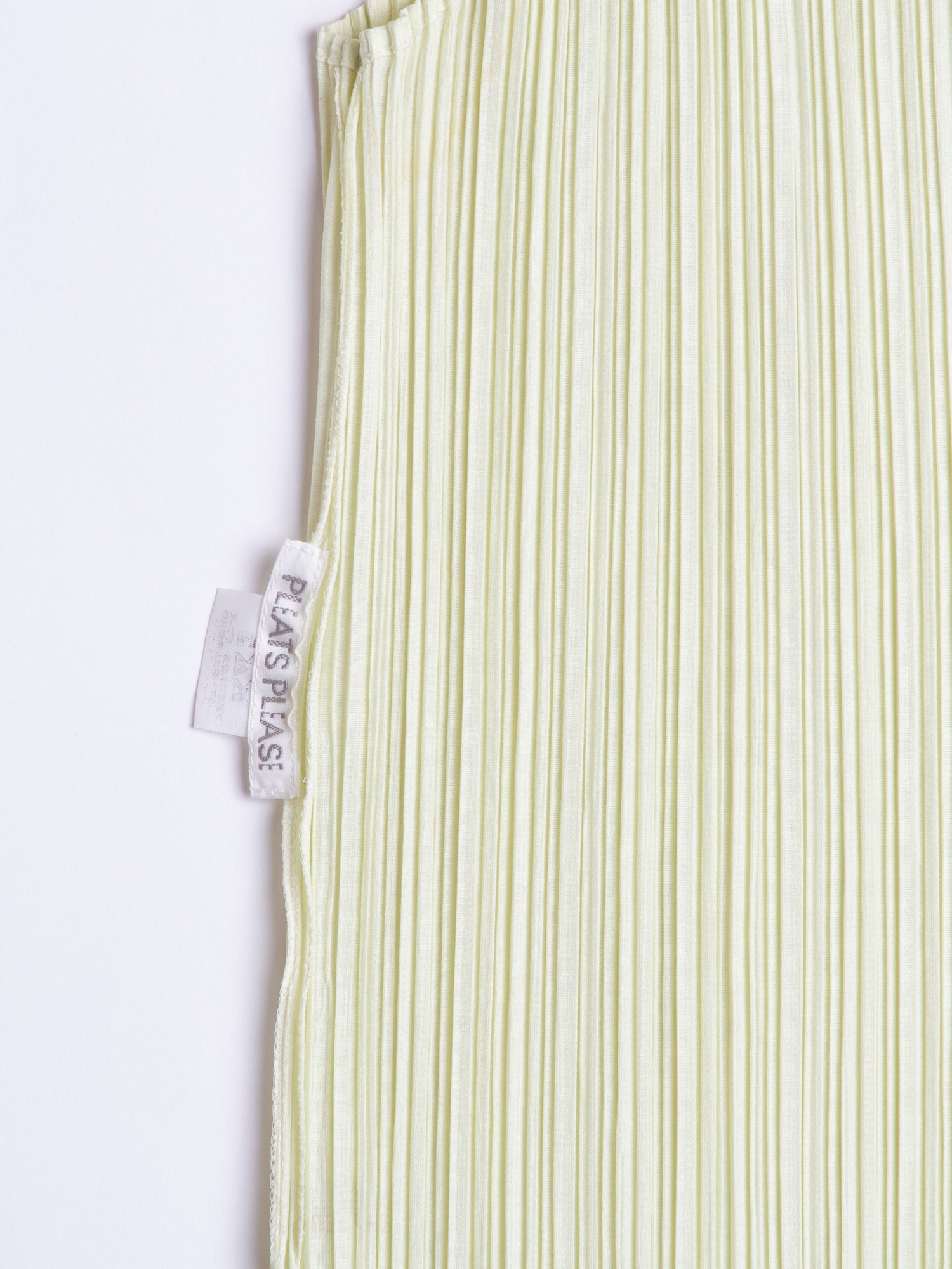 Issey Miyake Pleats Please Yellow Side Slit Tunic