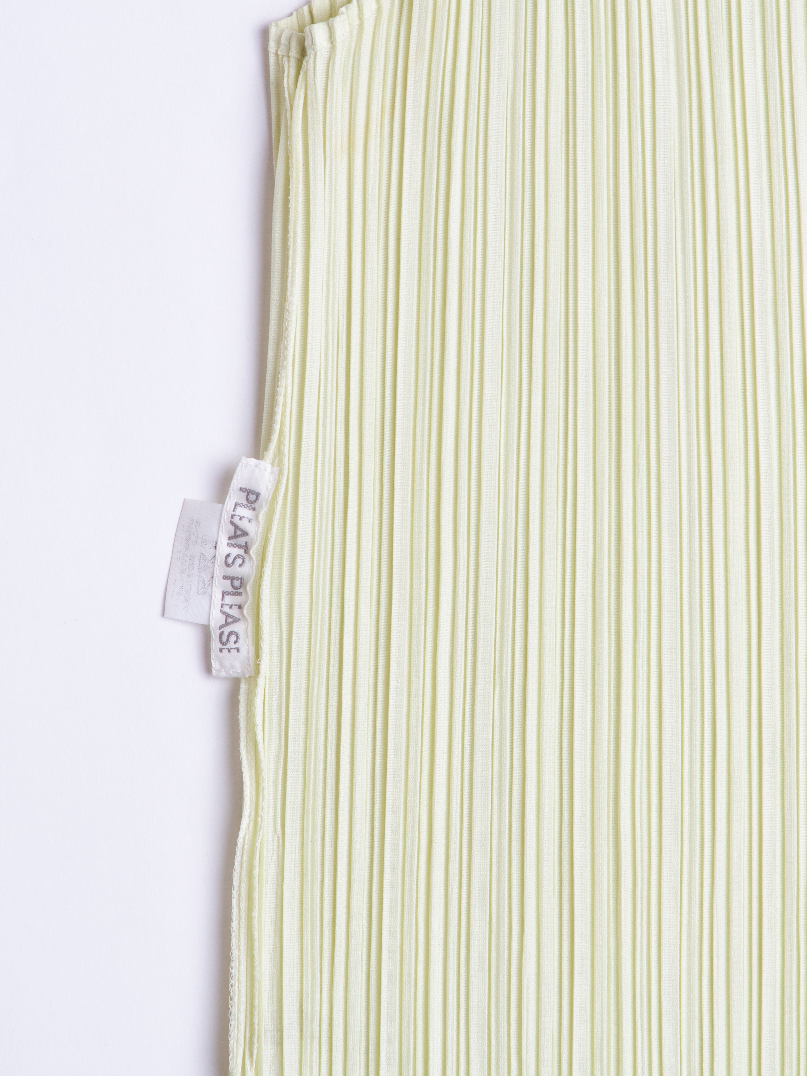 Issey Miyake Pleats Please Yellow Side Slit Tunic
