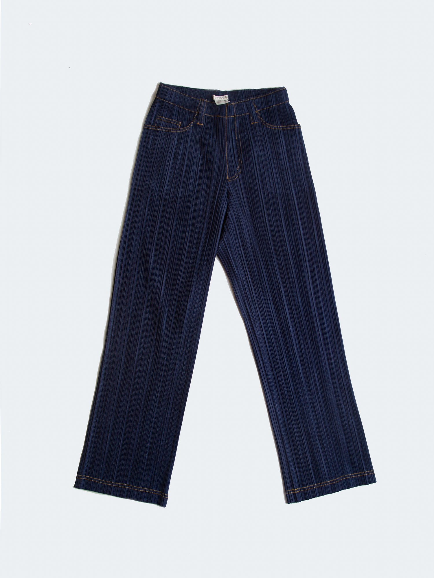 Issey Miyake Pleats Please Denim Pattern Pants Size 2