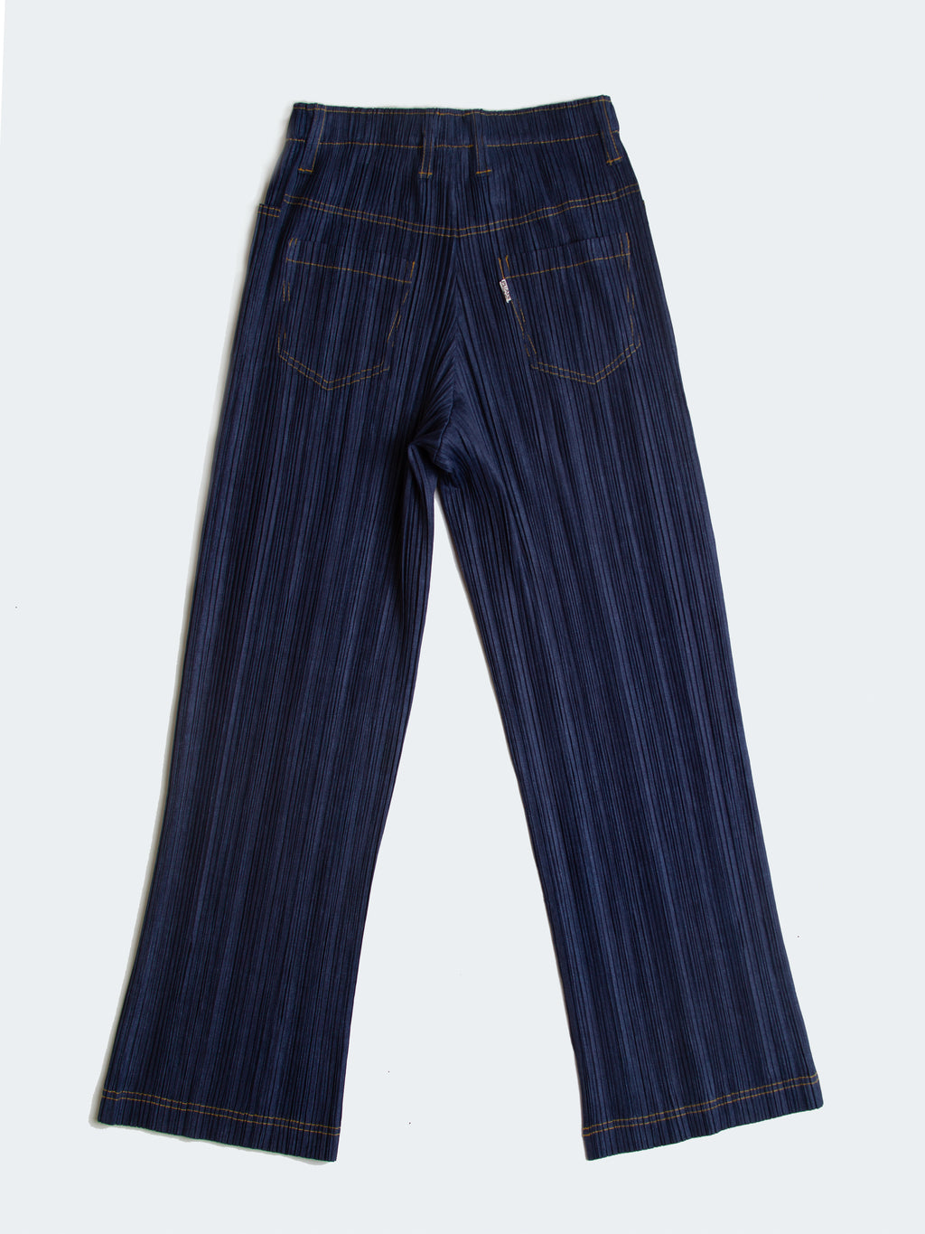 Issey Miyake Pleats Please Denim Pattern Pants Size 2