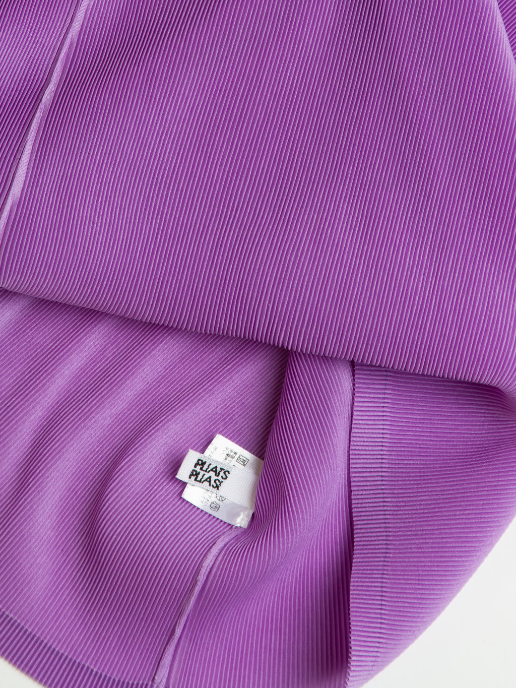 Issey Miyake Pleats Please Purple V Neck Short Sleeve Top Size 2