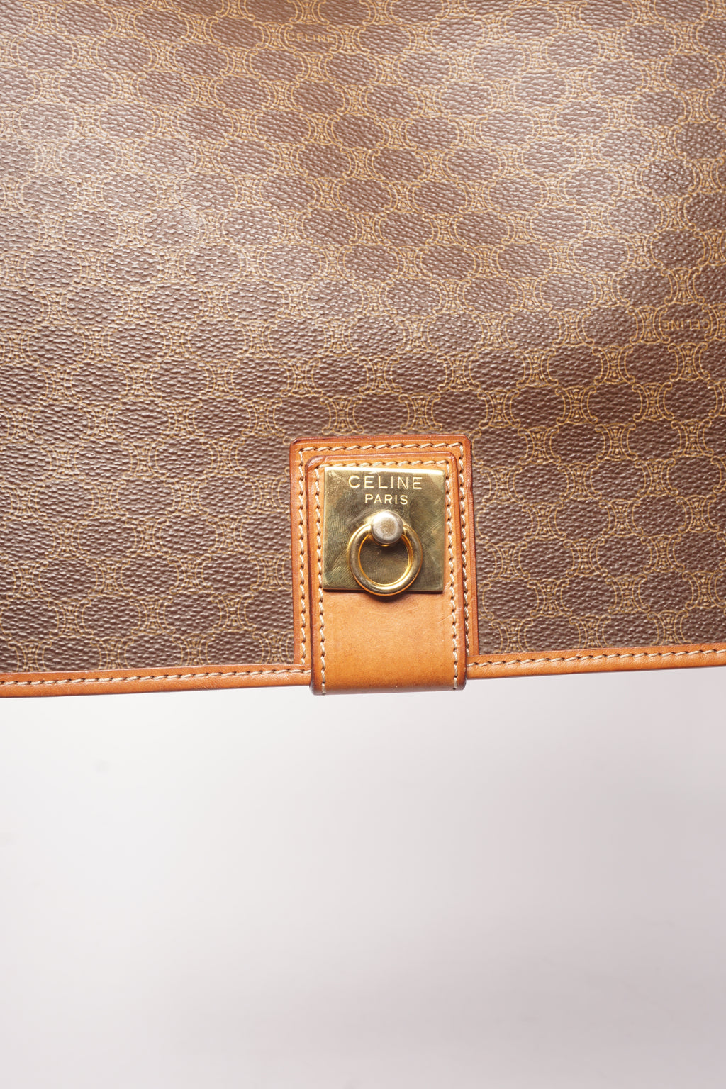 Celine Brown Macadam Messenger Bag