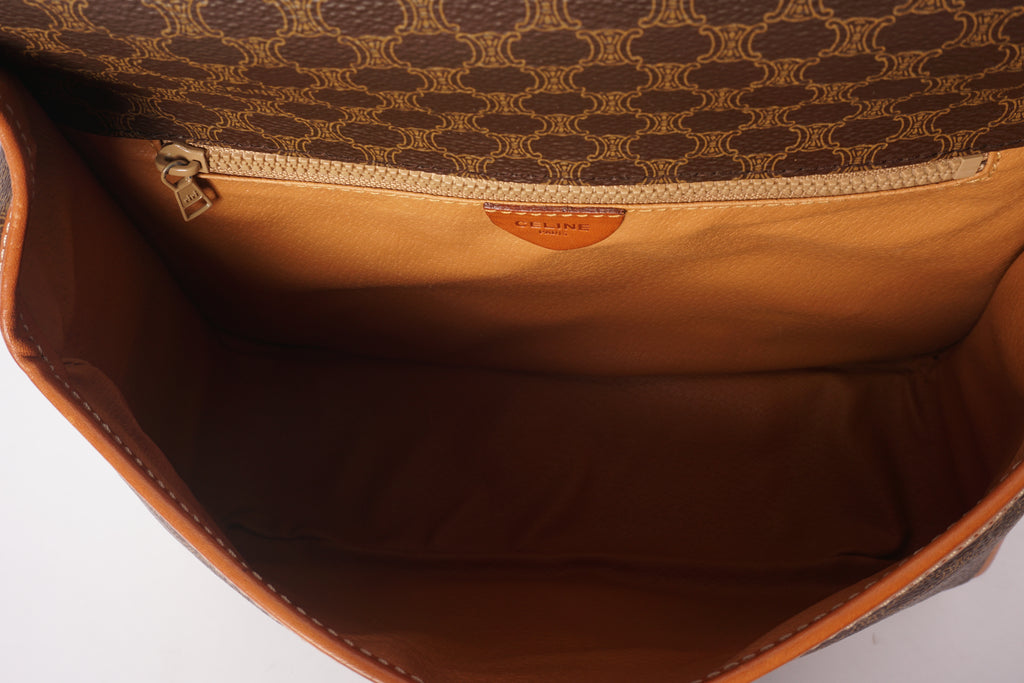 Celine Brown Macadam Messenger Bag