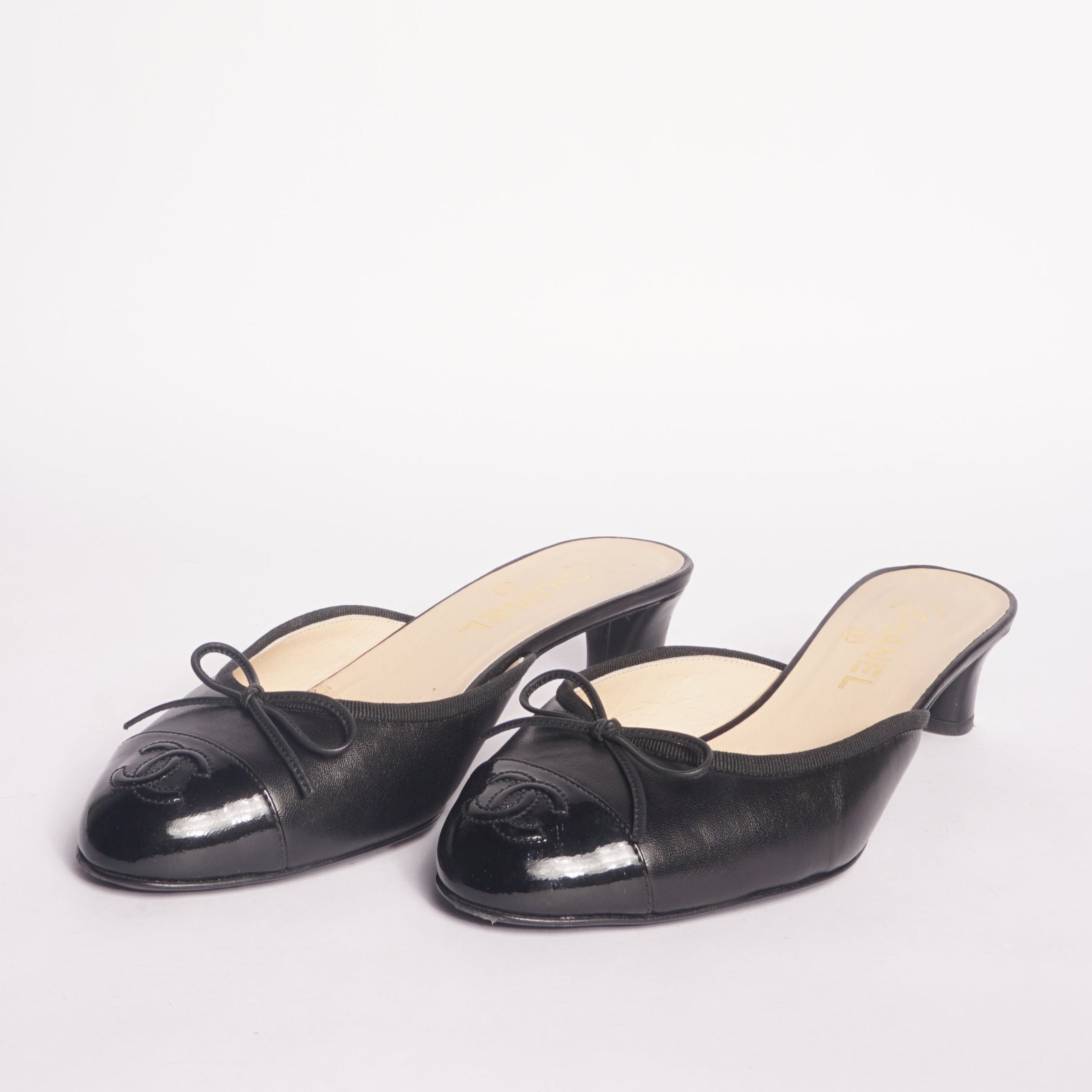Chanel Black Mules