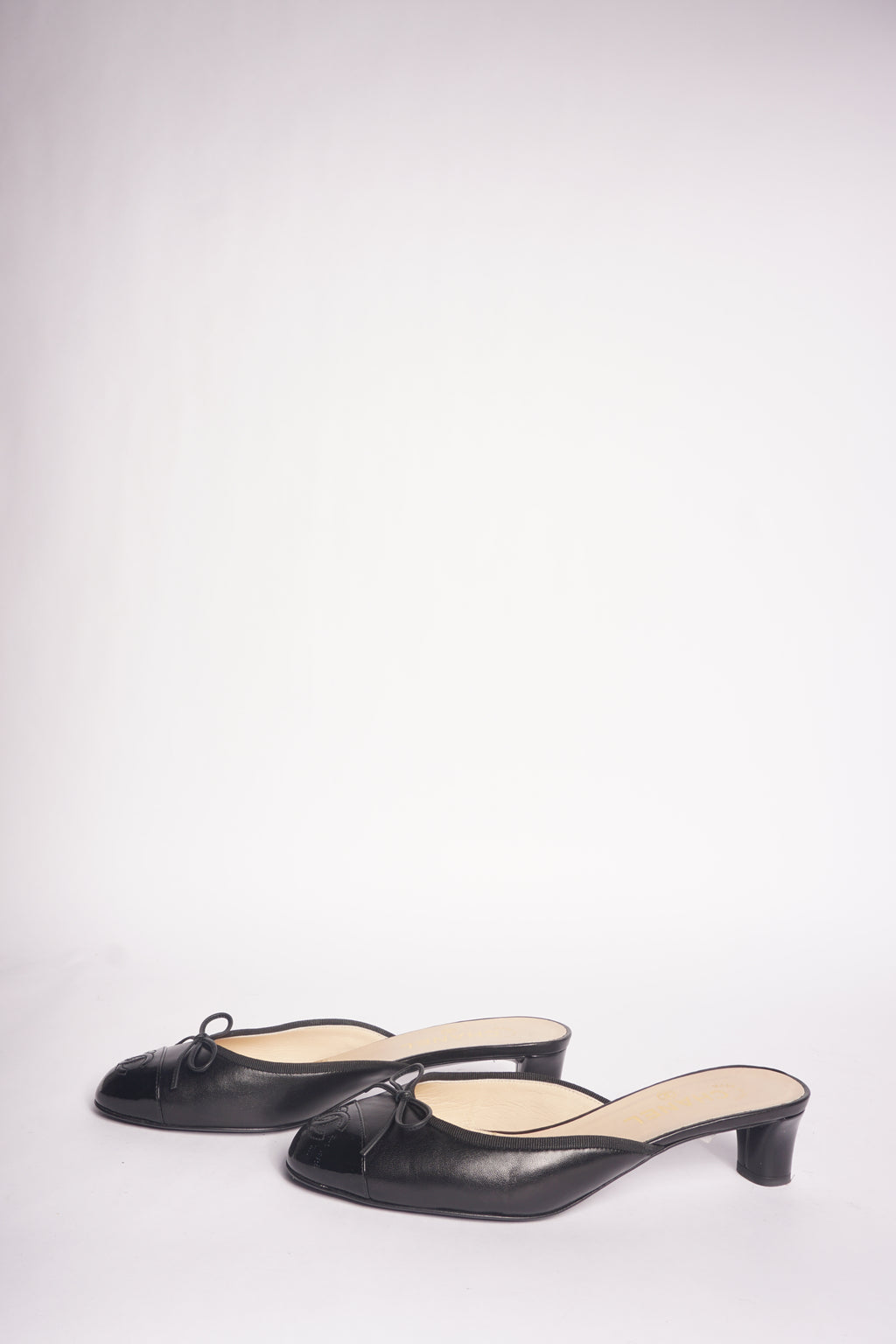Chanel Black Mules