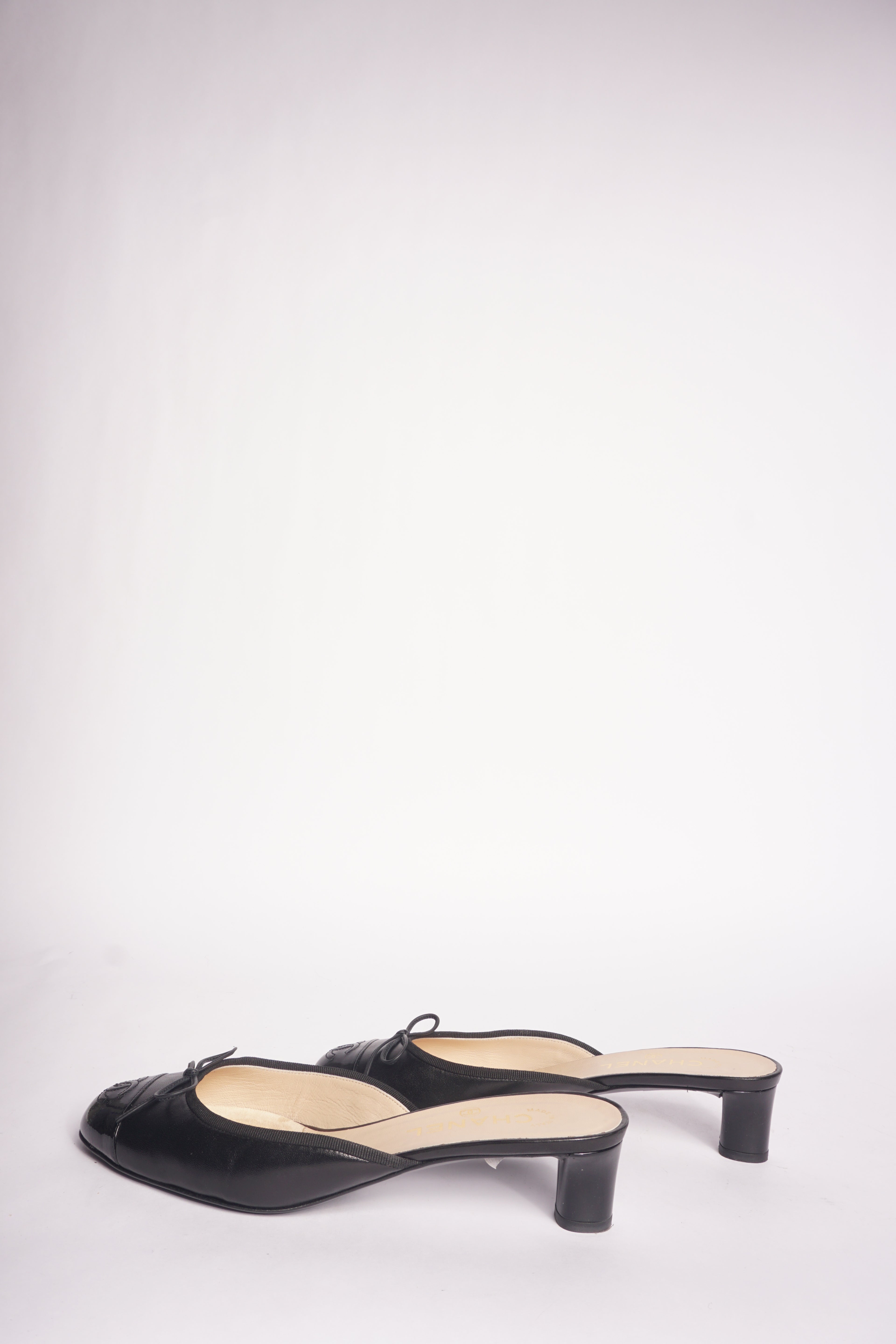 Chanel Black Mules