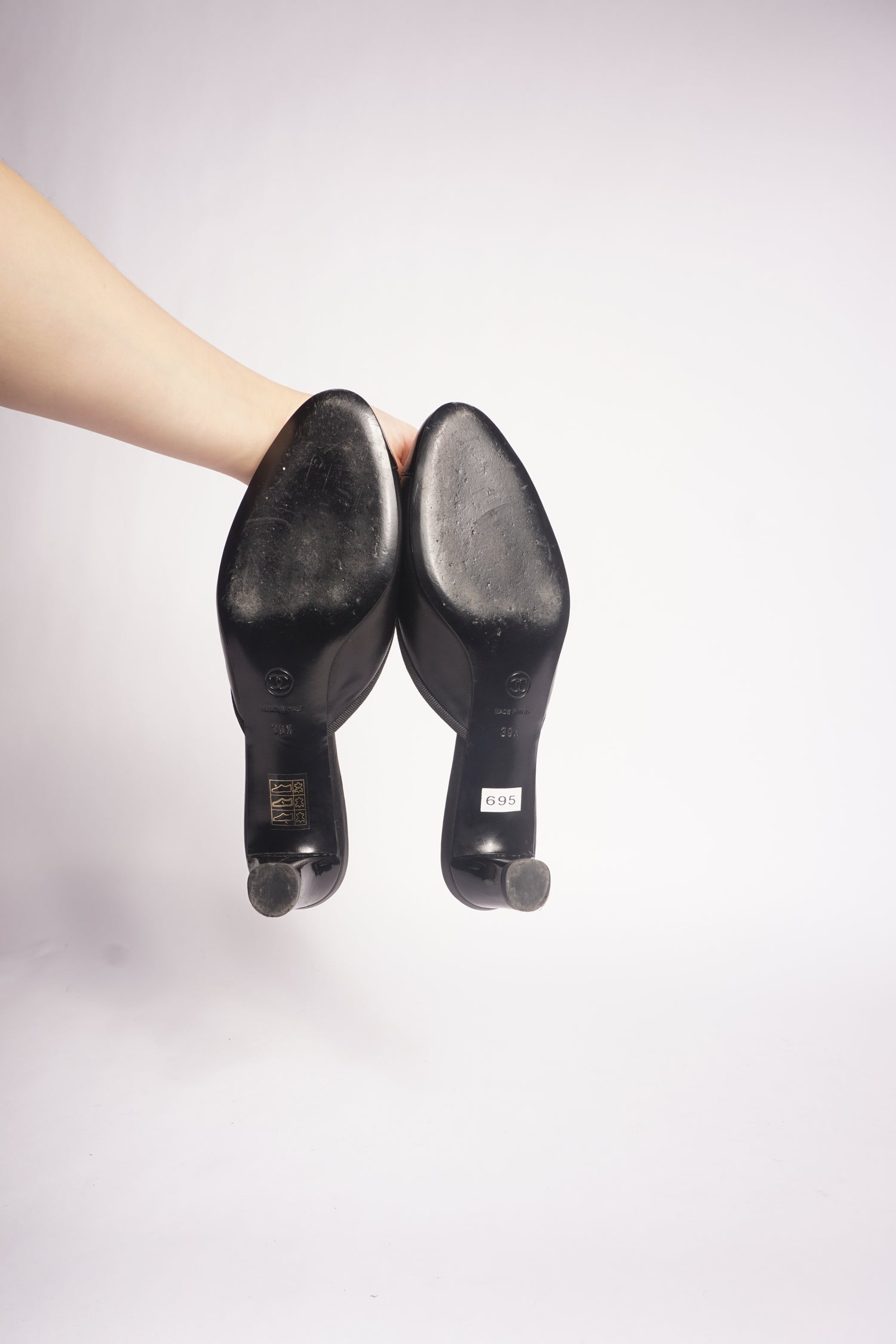 Chanel Black Mules