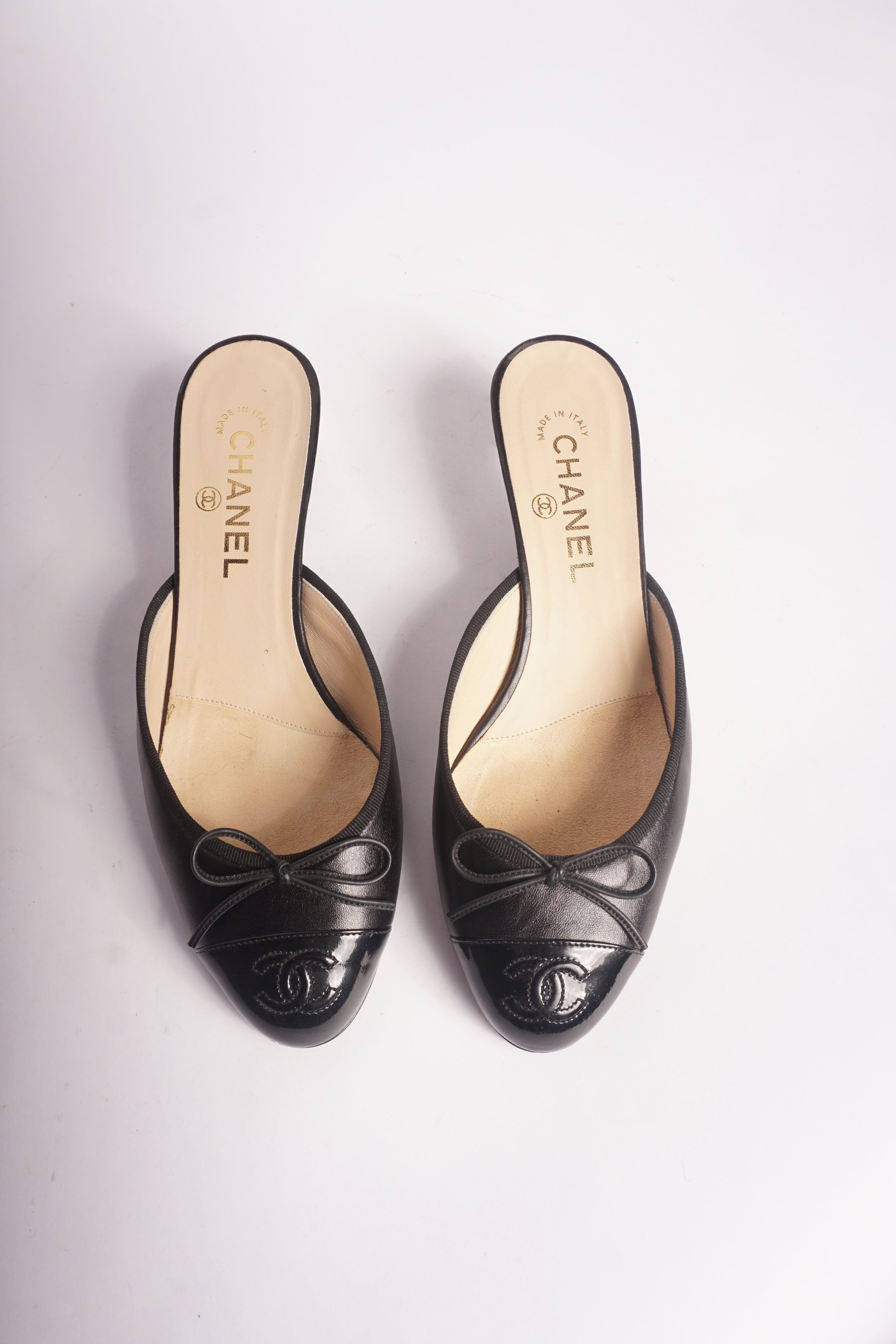Chanel Black Mules