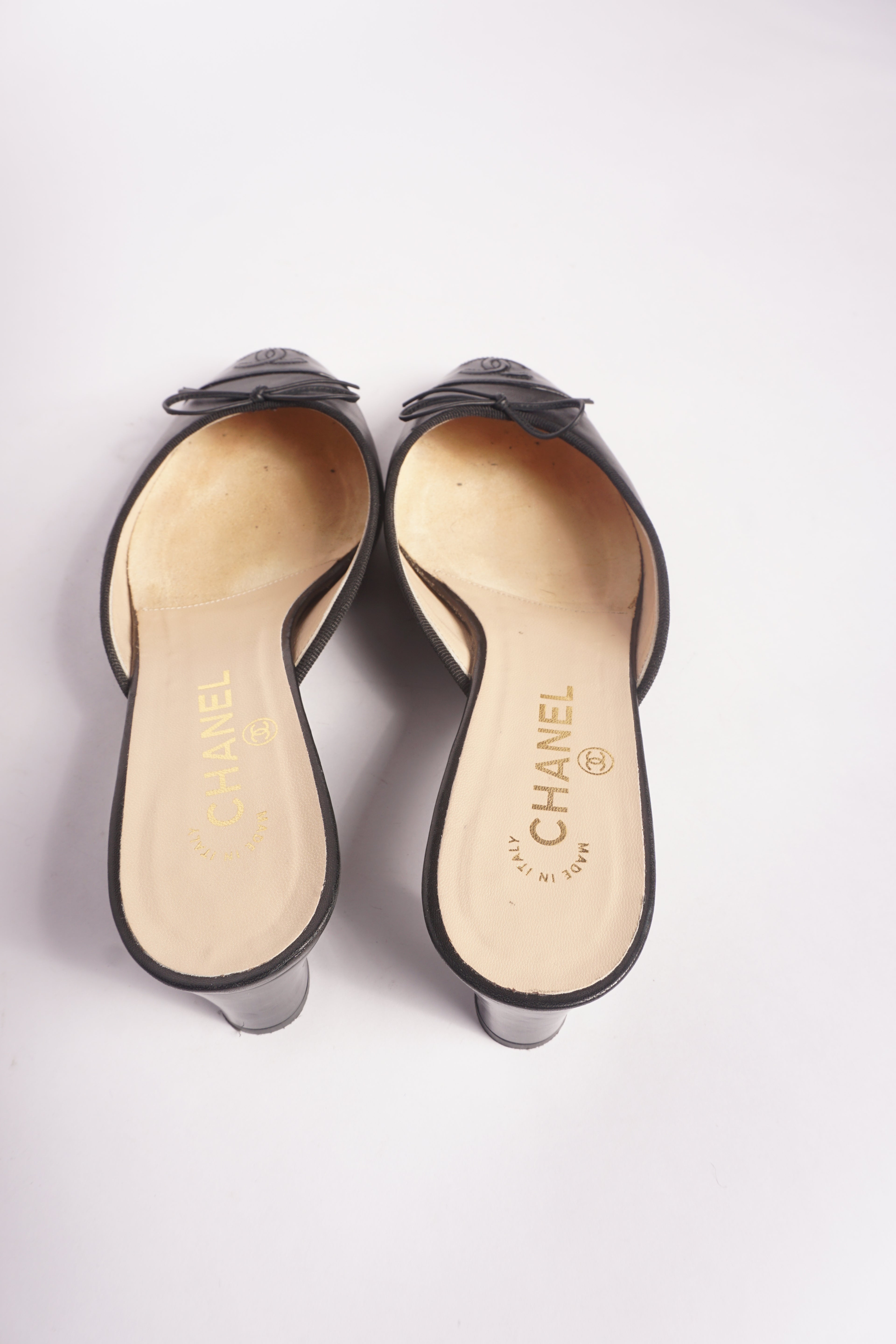 Chanel Black Mules