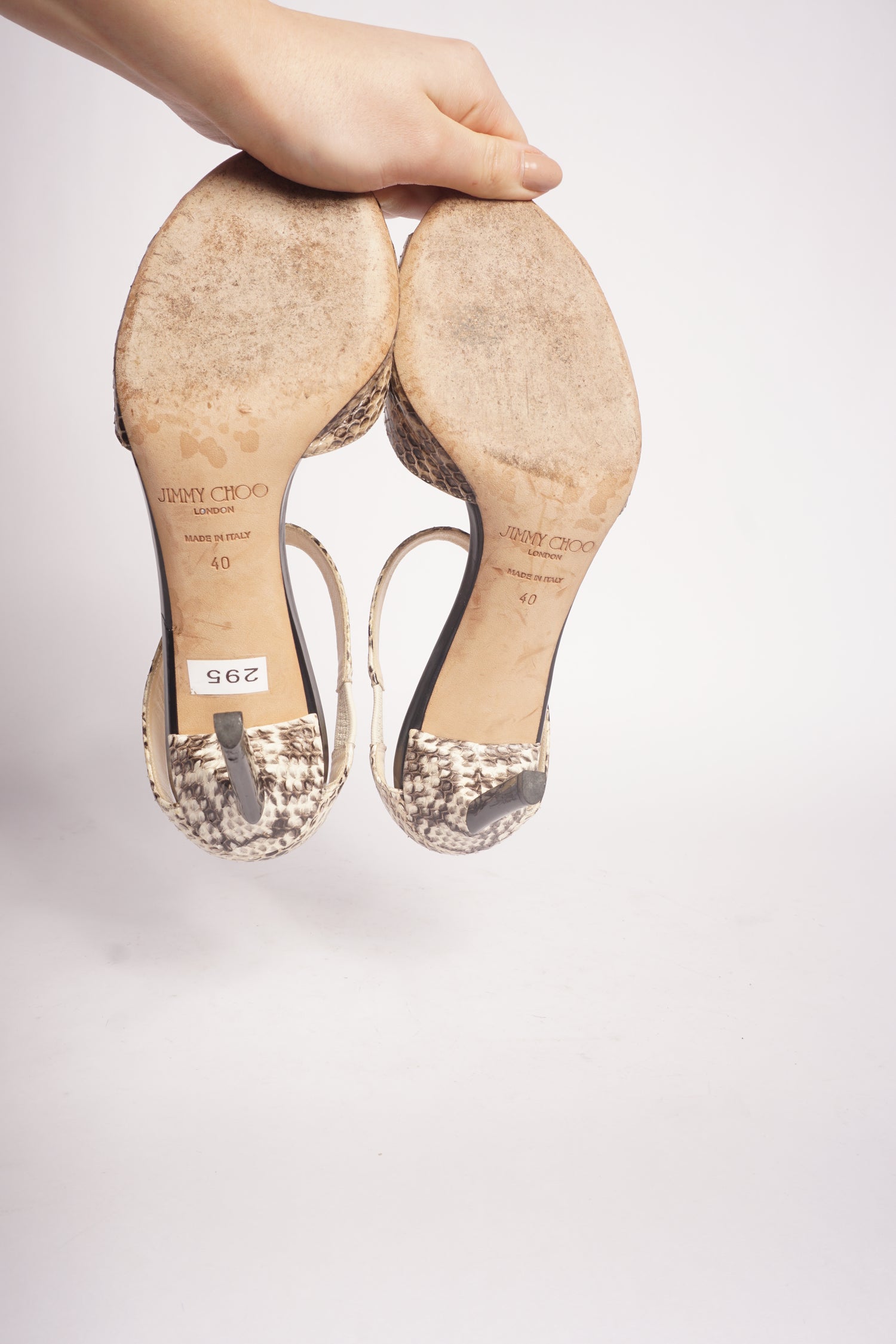 Jimmy Choo Snakeskin Mules