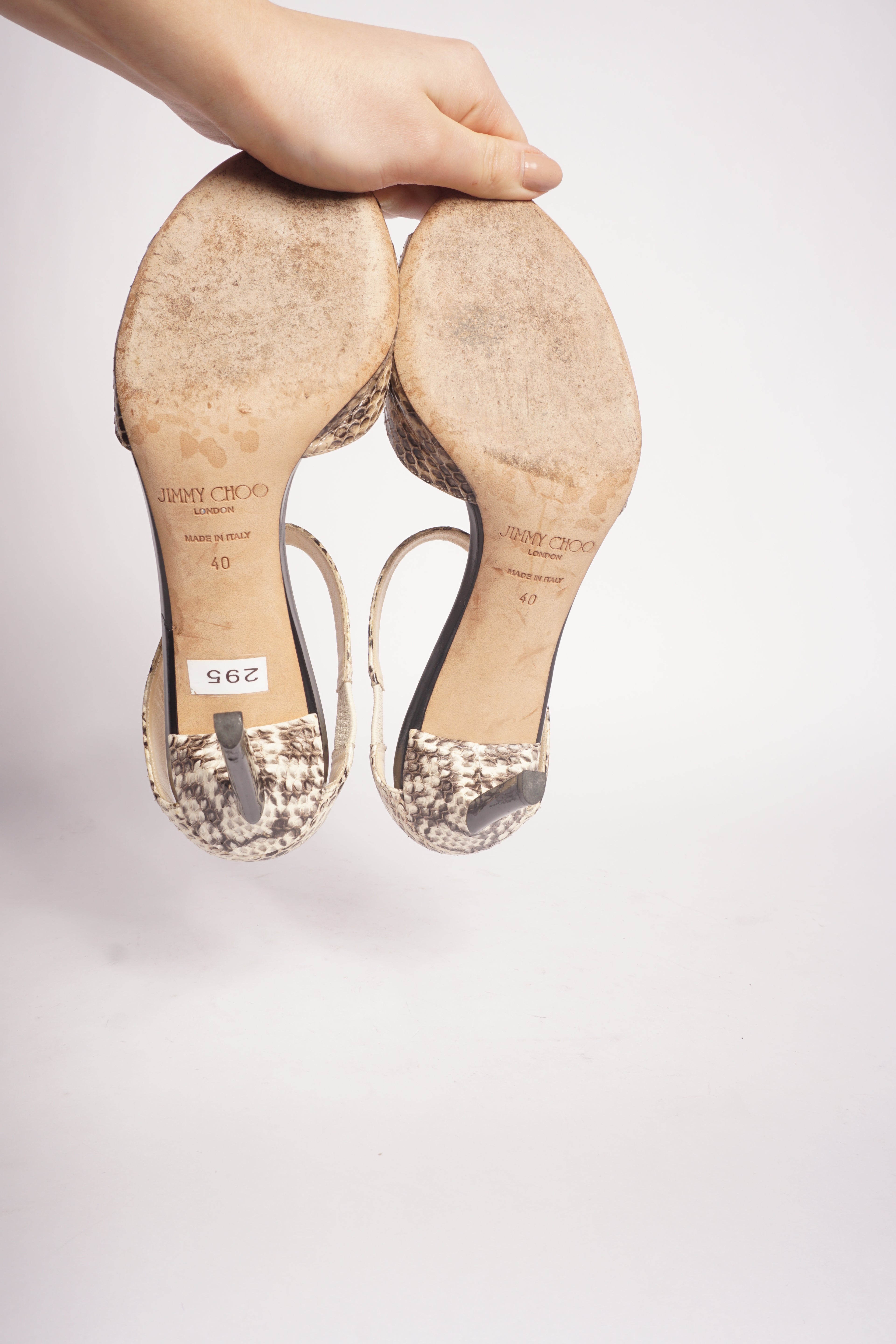Jimmy Choo Snakeskin Mules