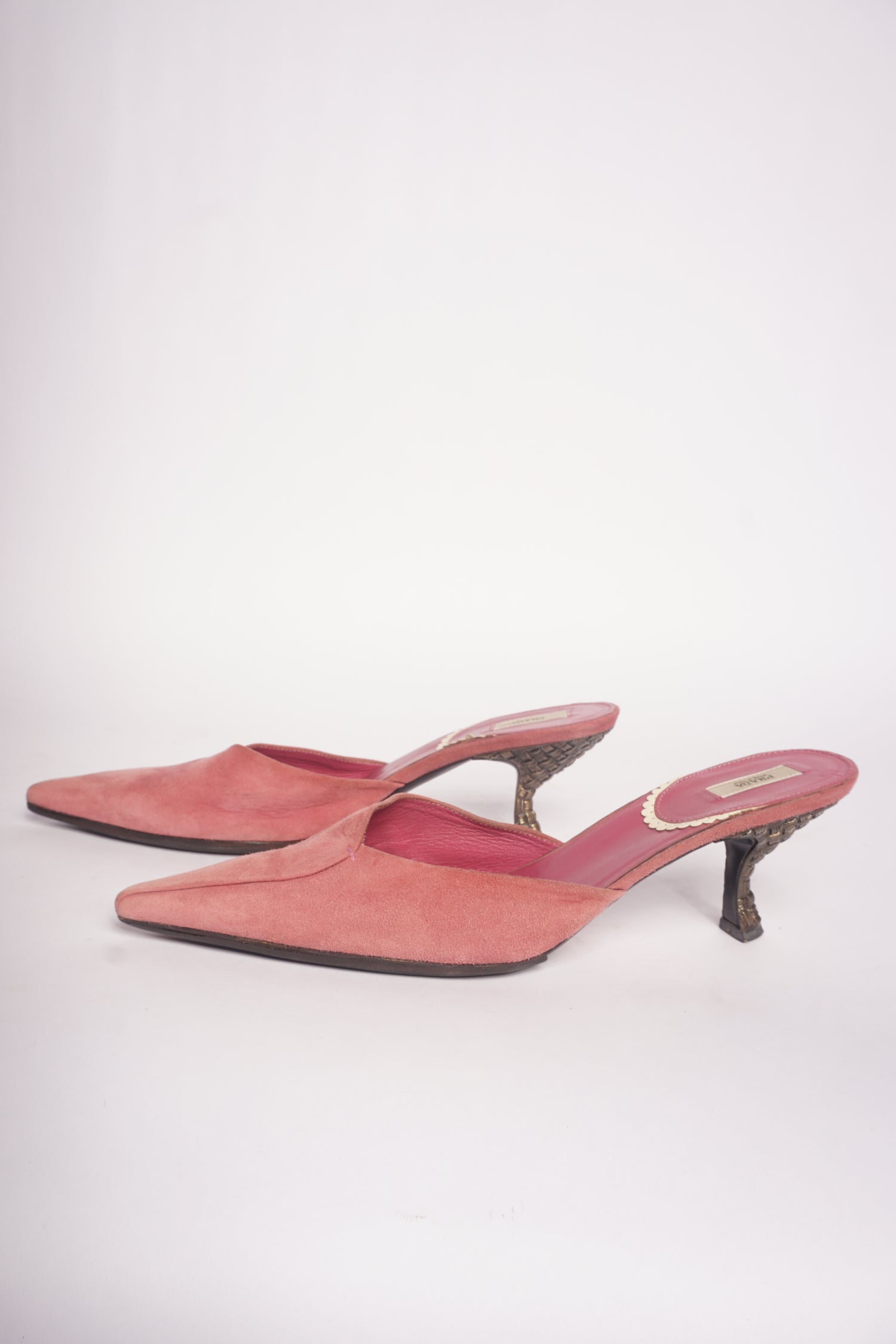 Prada Suede Pink Mules