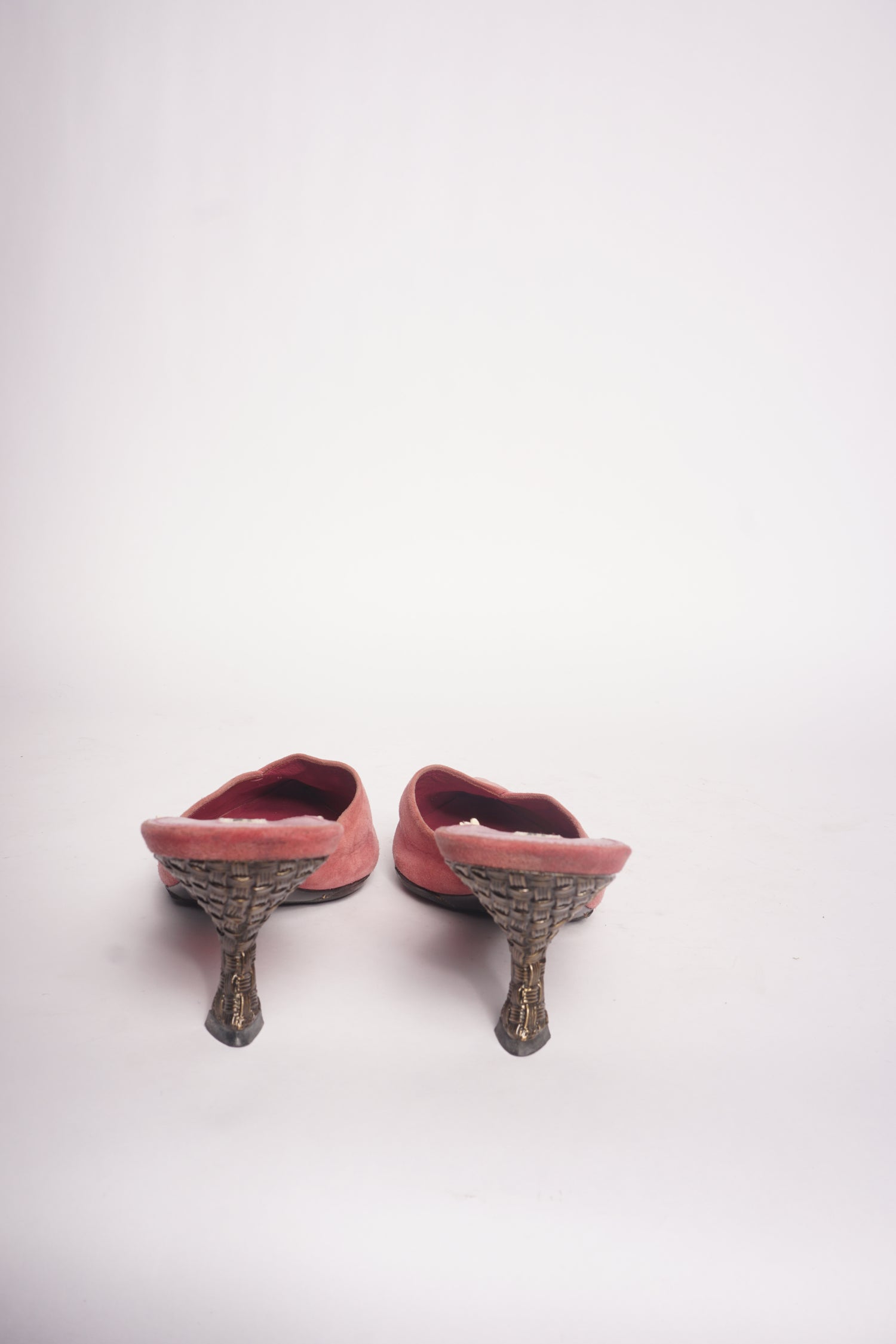 Prada Suede Pink Mules