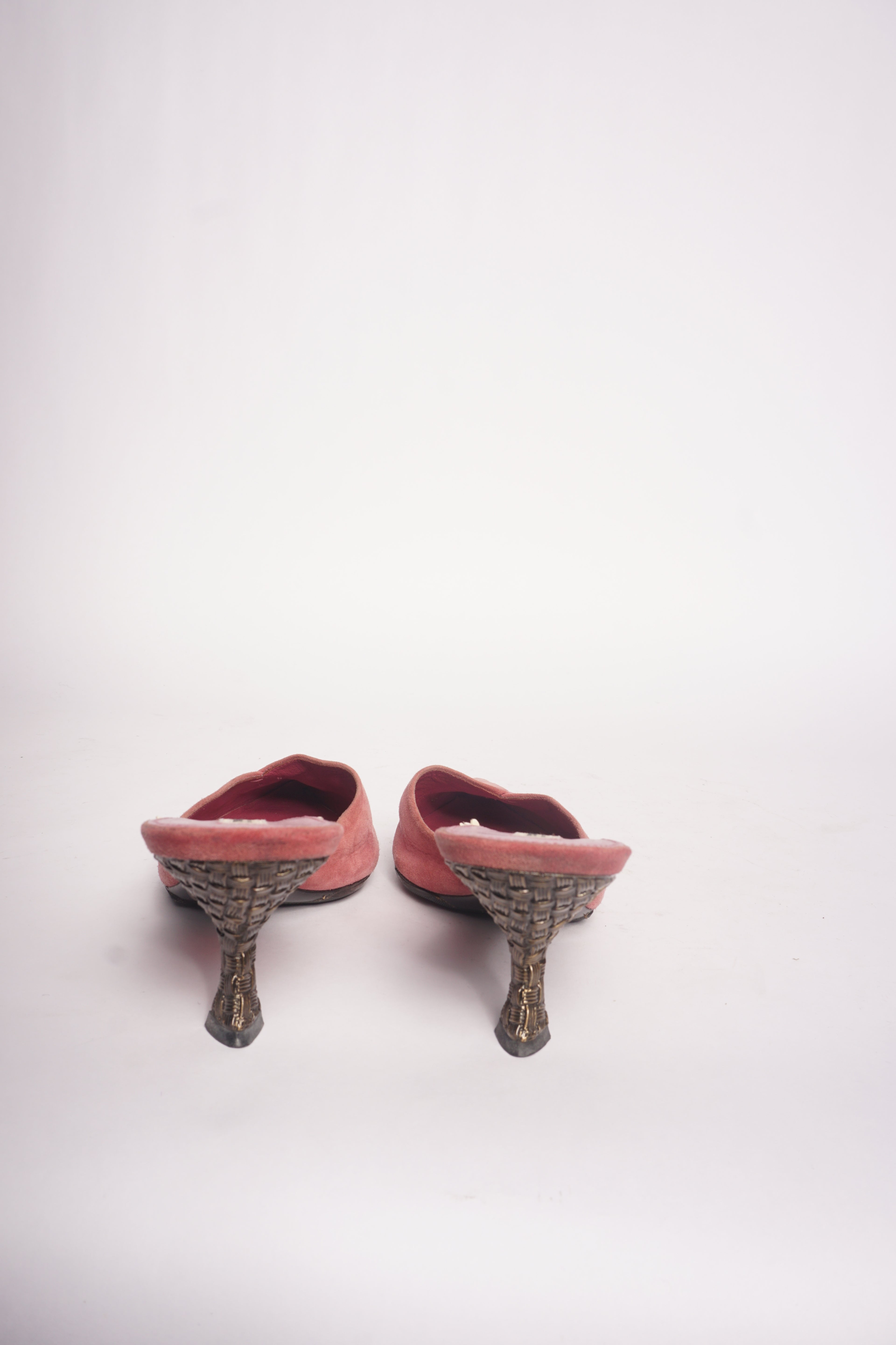 Prada Suede Pink Mules