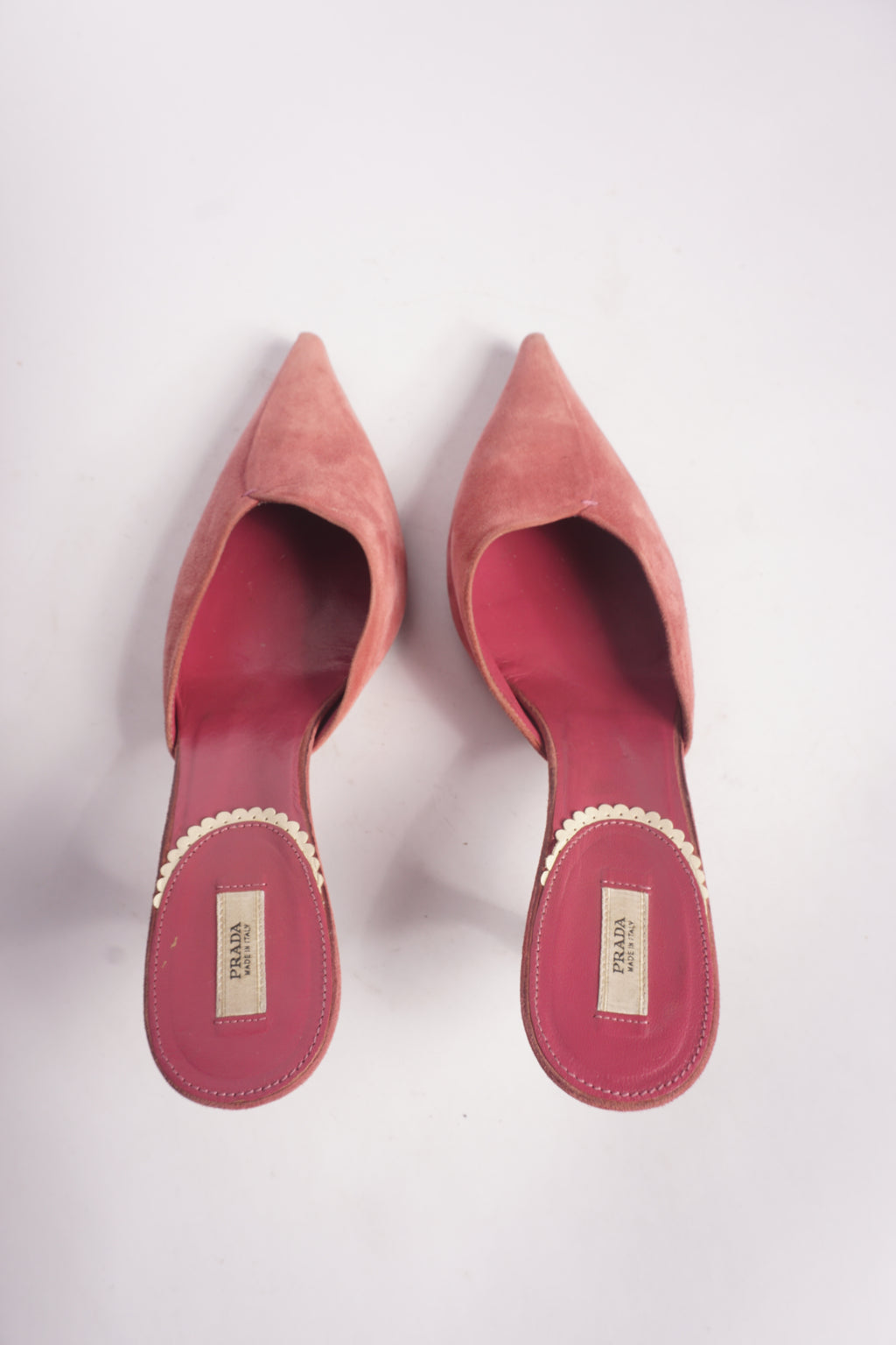 Prada Suede Pink Mules