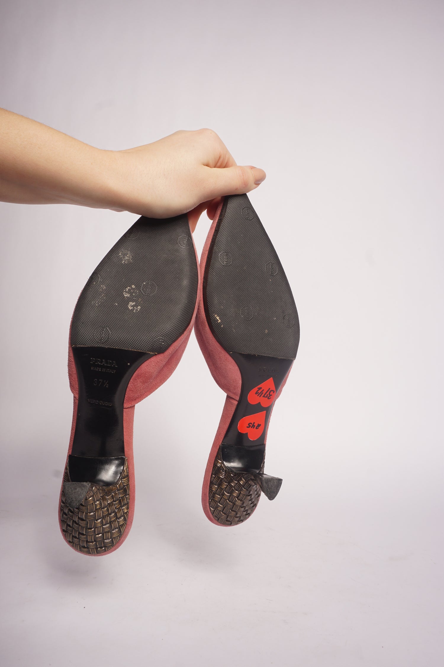 Prada Suede Pink Mules