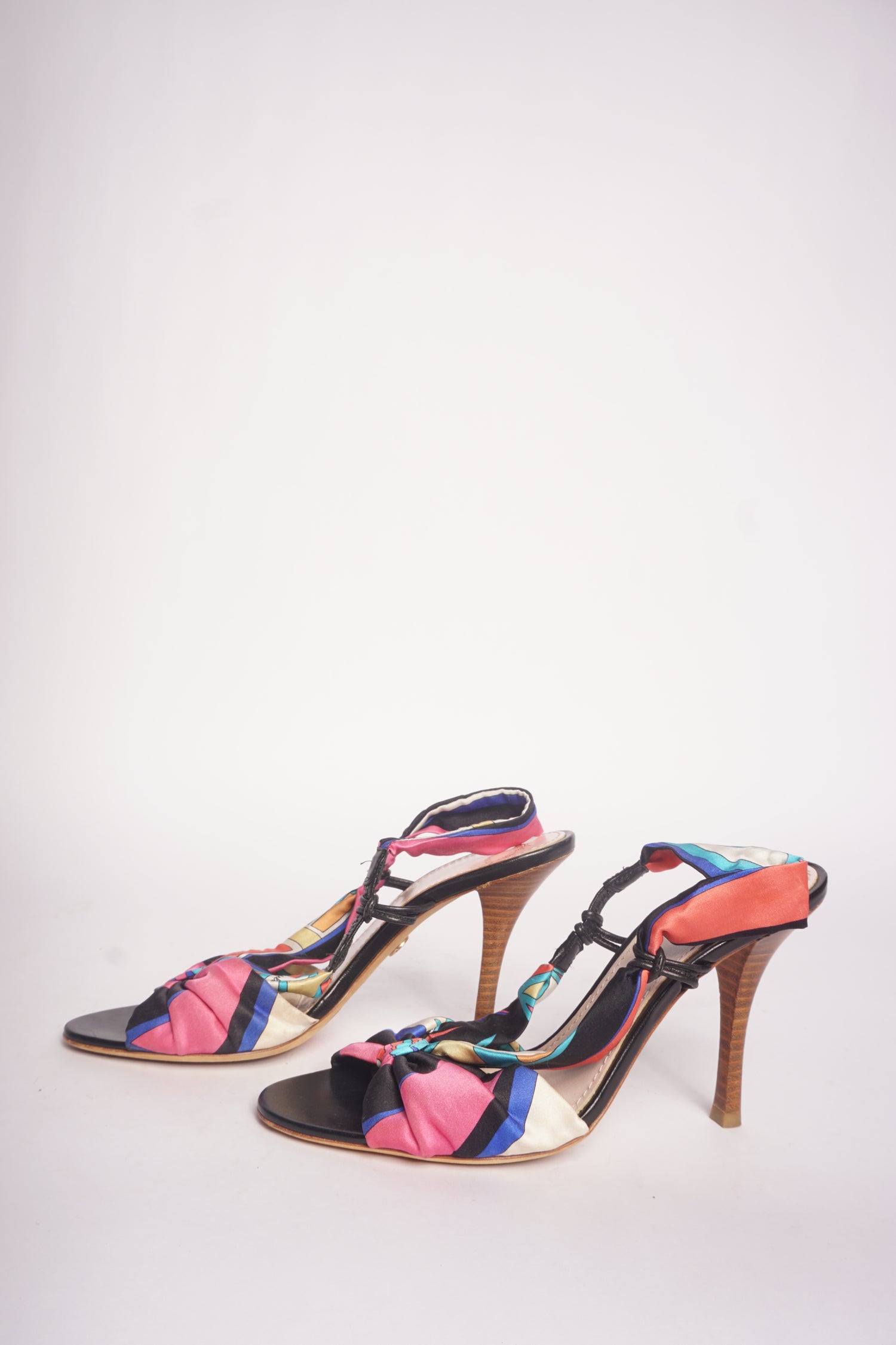 Emilio Pucci Multicolor Slingback Heels