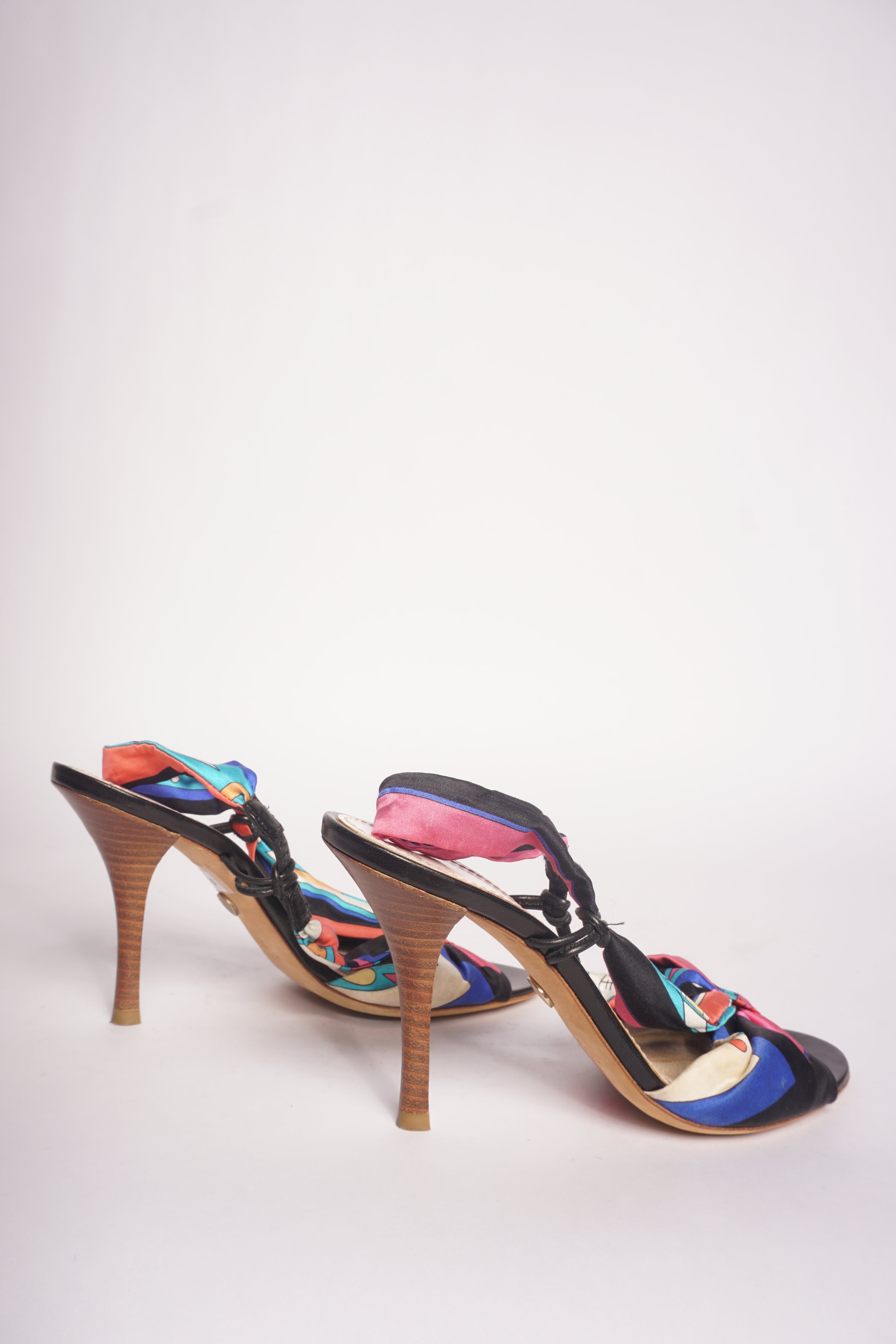 Emilio Pucci Multicolor Slingback Heels