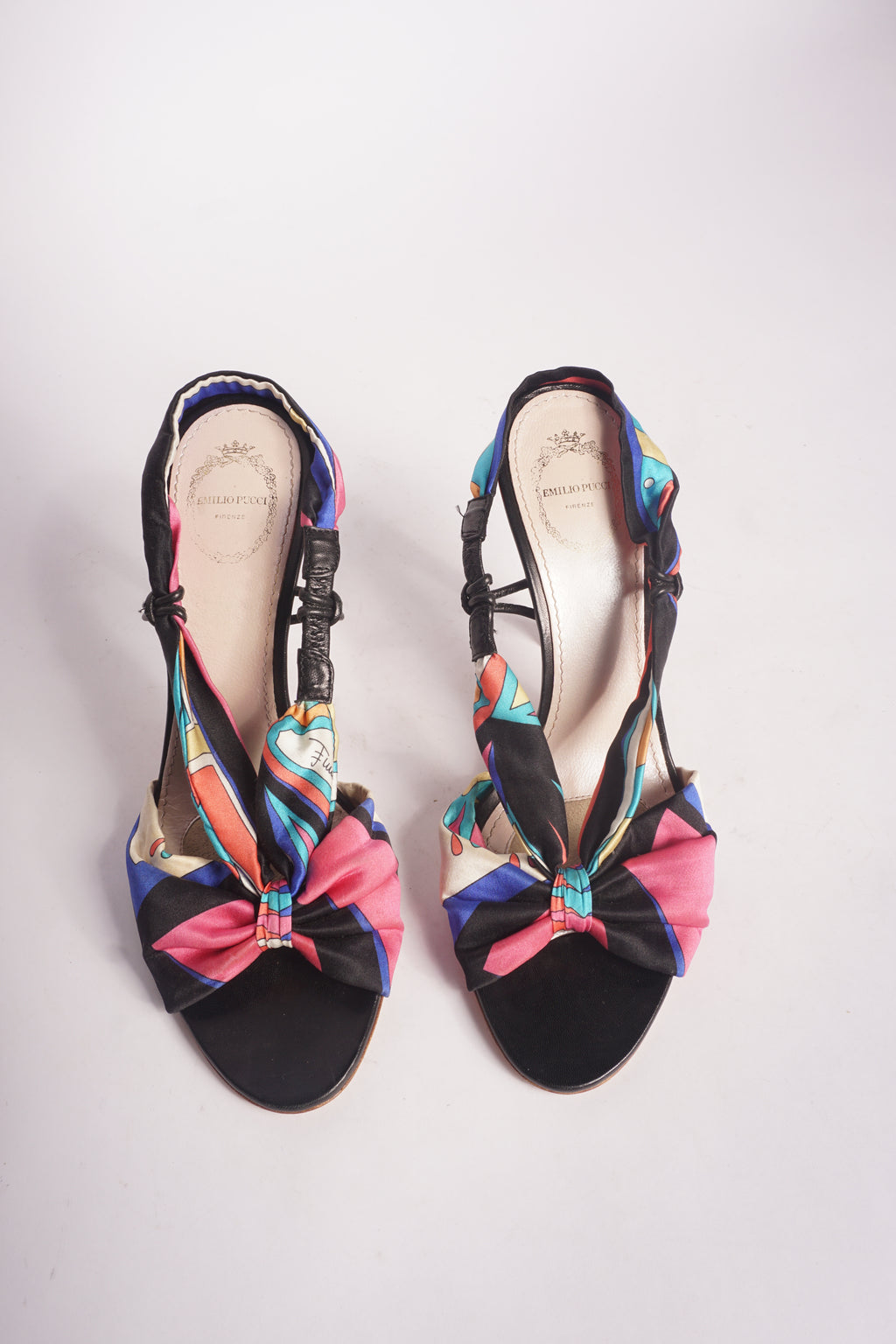 Emilio Pucci Multicolor Slingback Heels