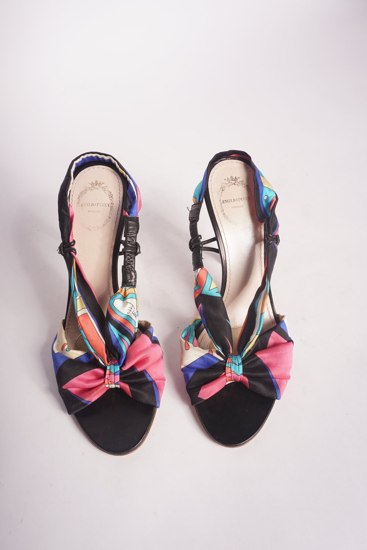Emilio Pucci Multicolor Slingback Heels