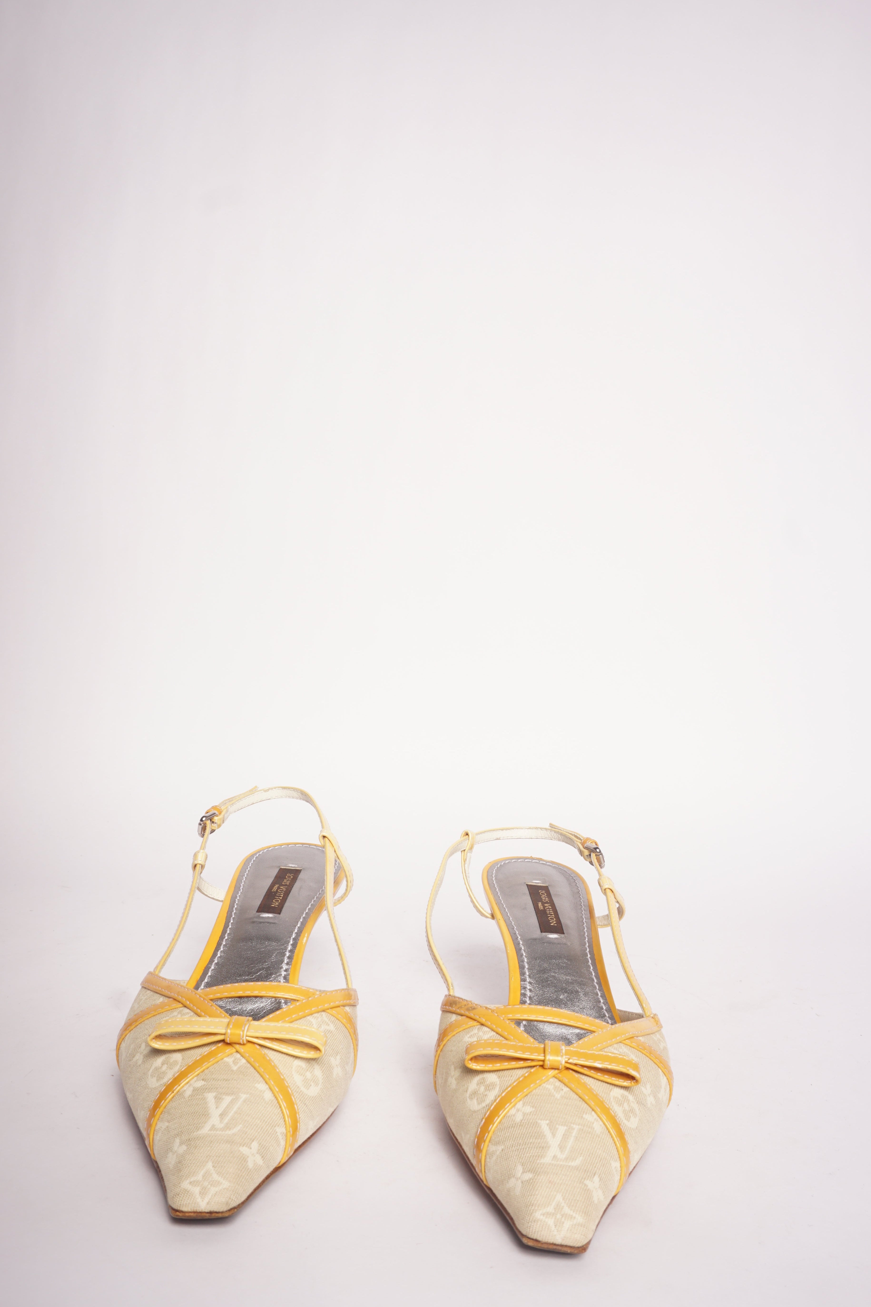 Louis Vuitton Pointed Toe Slingback Heels