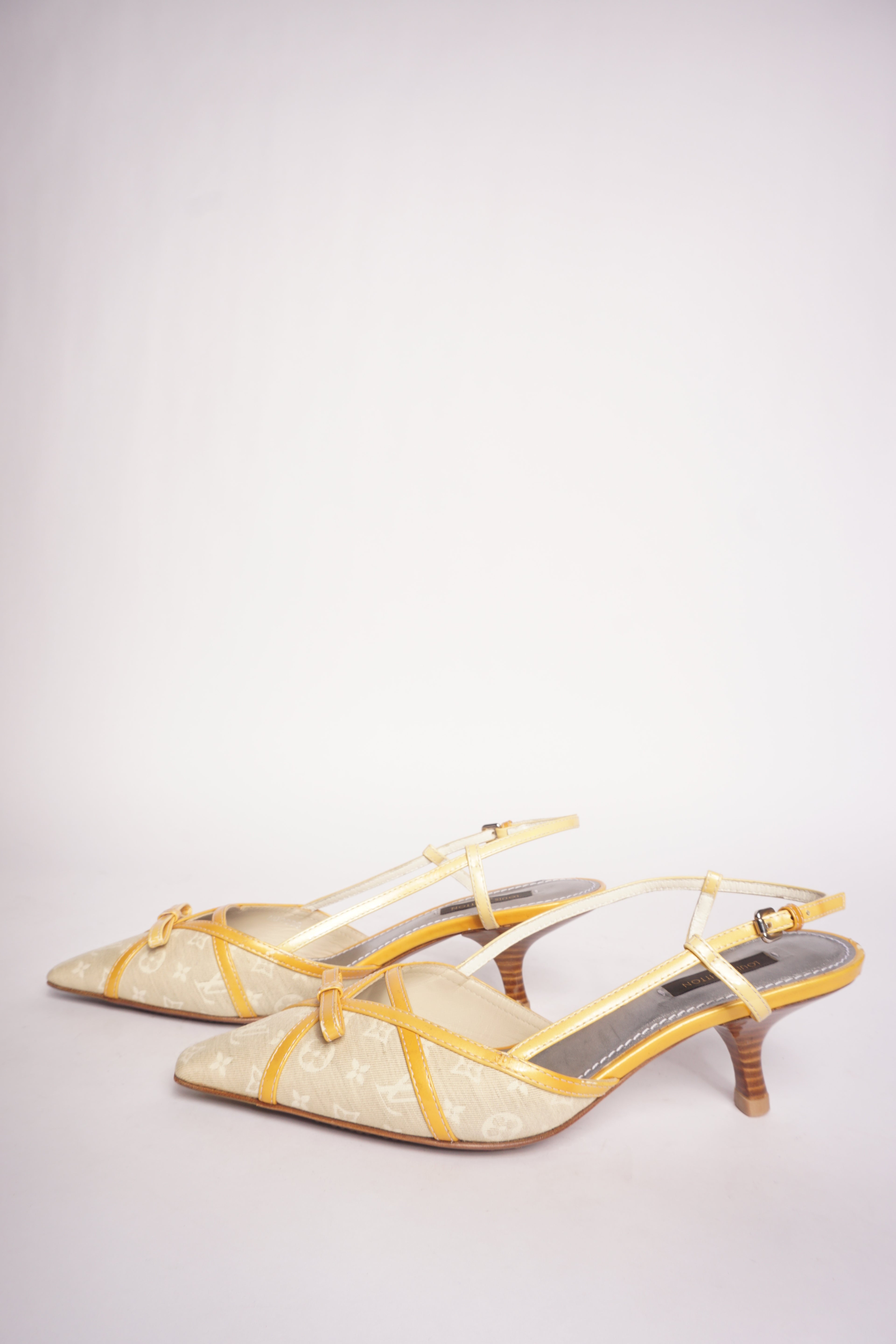Louis Vuitton Pointed Toe Slingback Heels