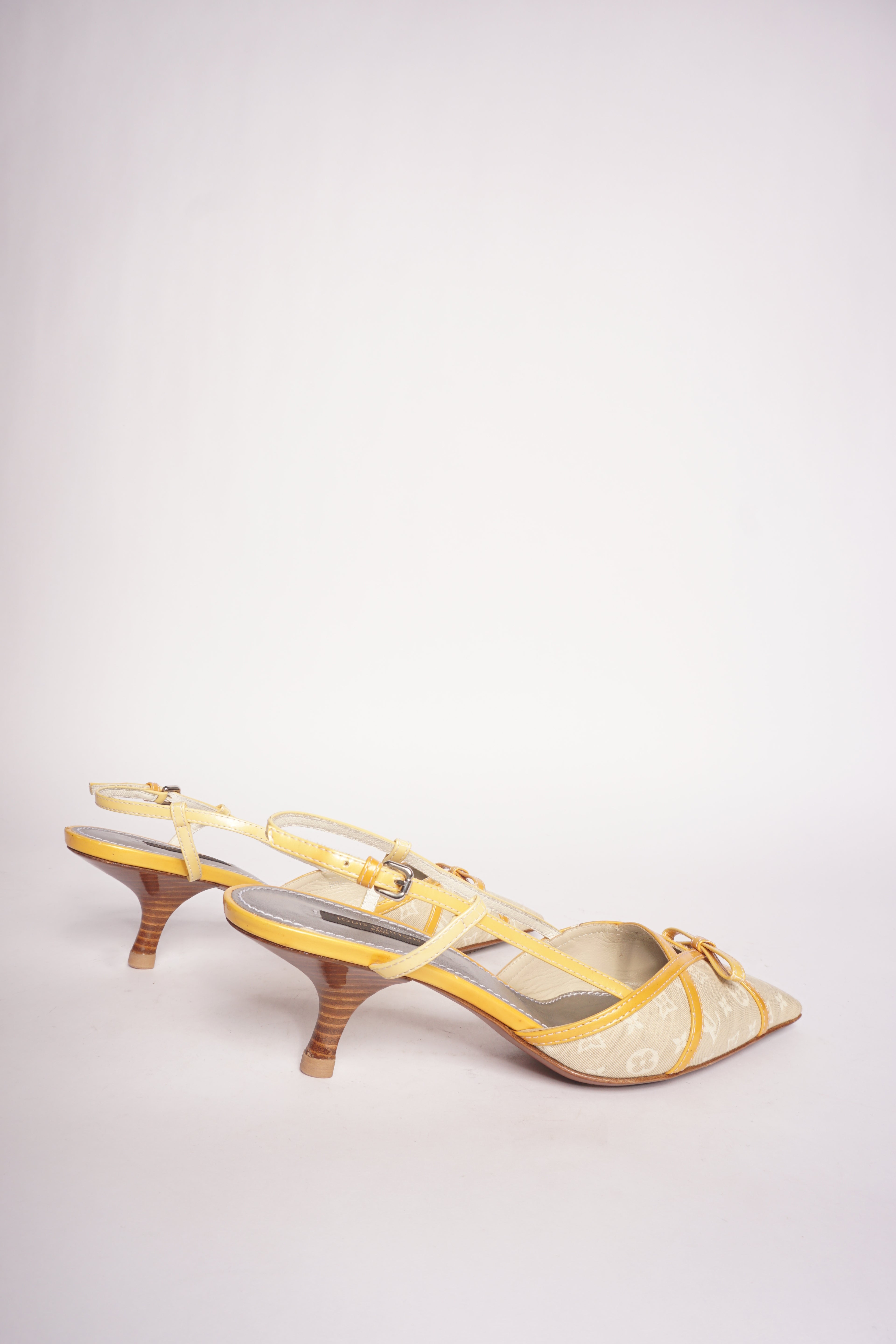 Louis Vuitton Pointed Toe Slingback Heels