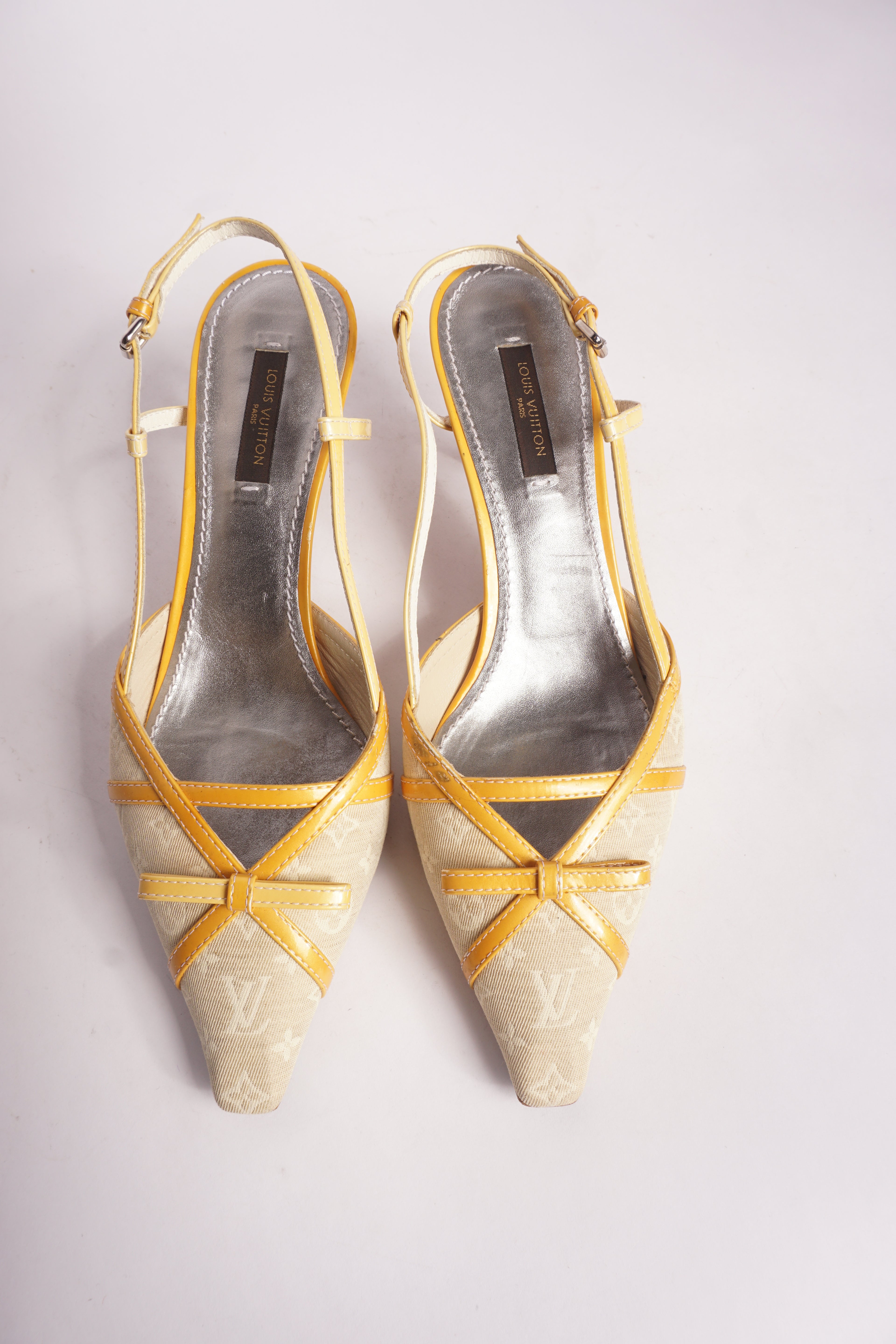 Louis Vuitton Pointed Toe Slingback Heels