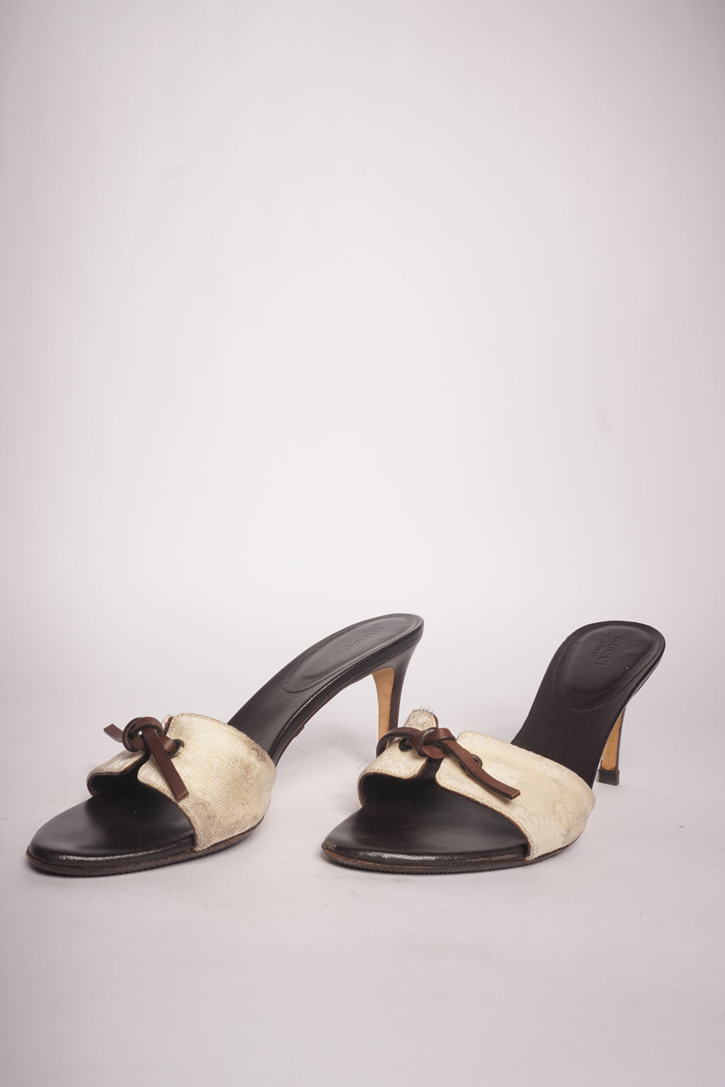 Gucci Canvas Logo Monogram Sandals