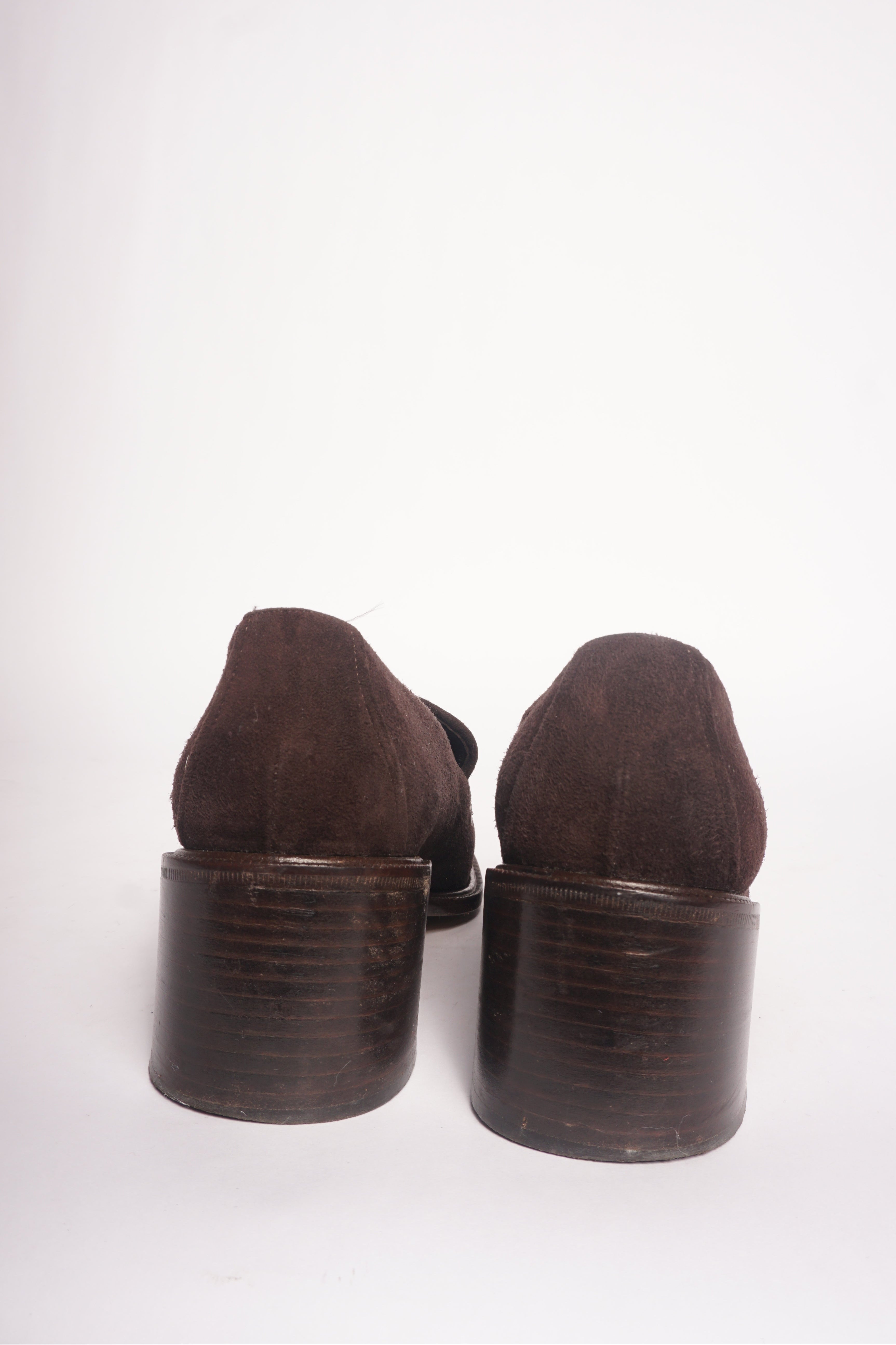 Fendi Brown Suede Loafers