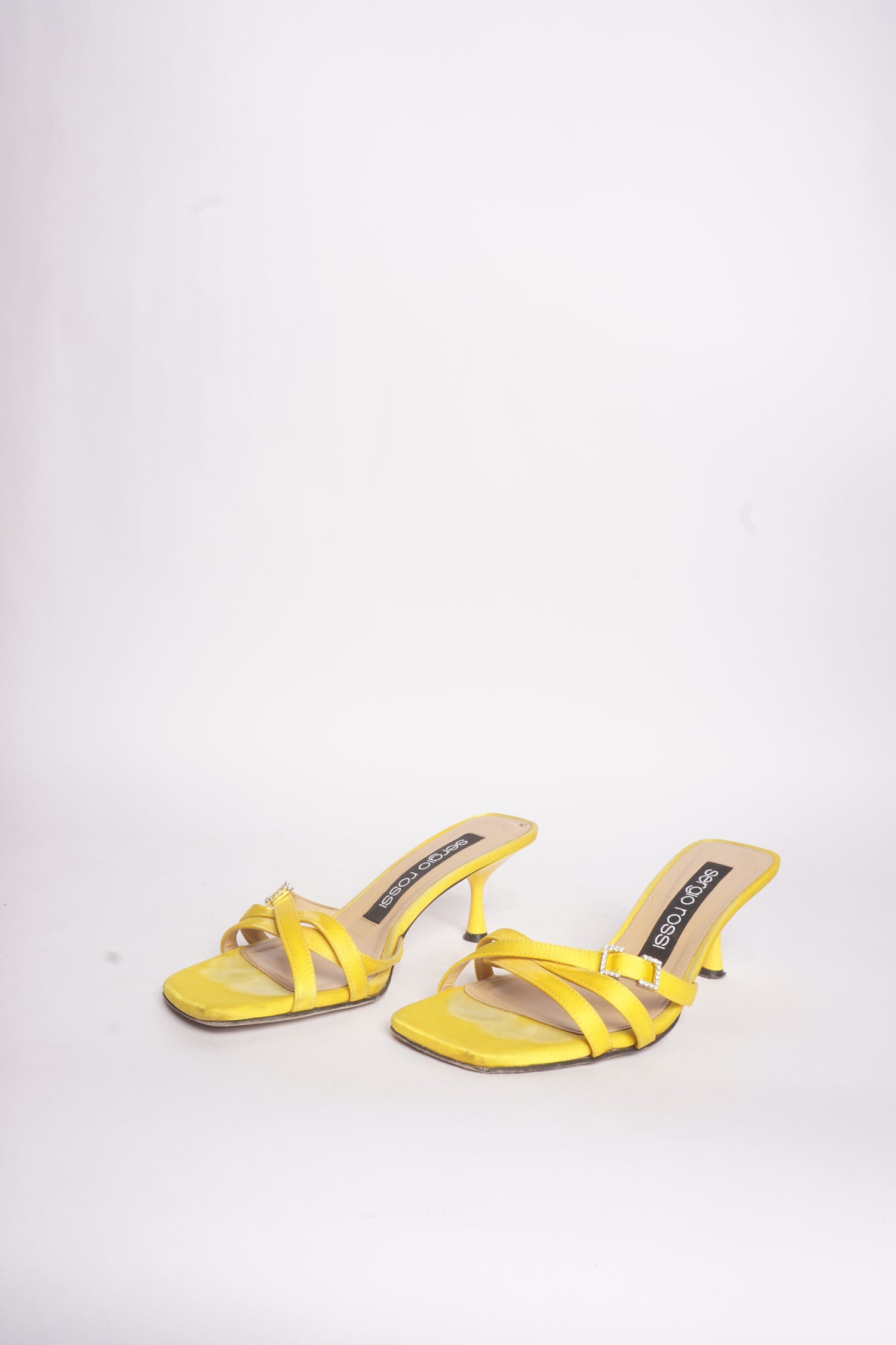 Sergio Rossi Yellow Mini Prince Heeled Sandals