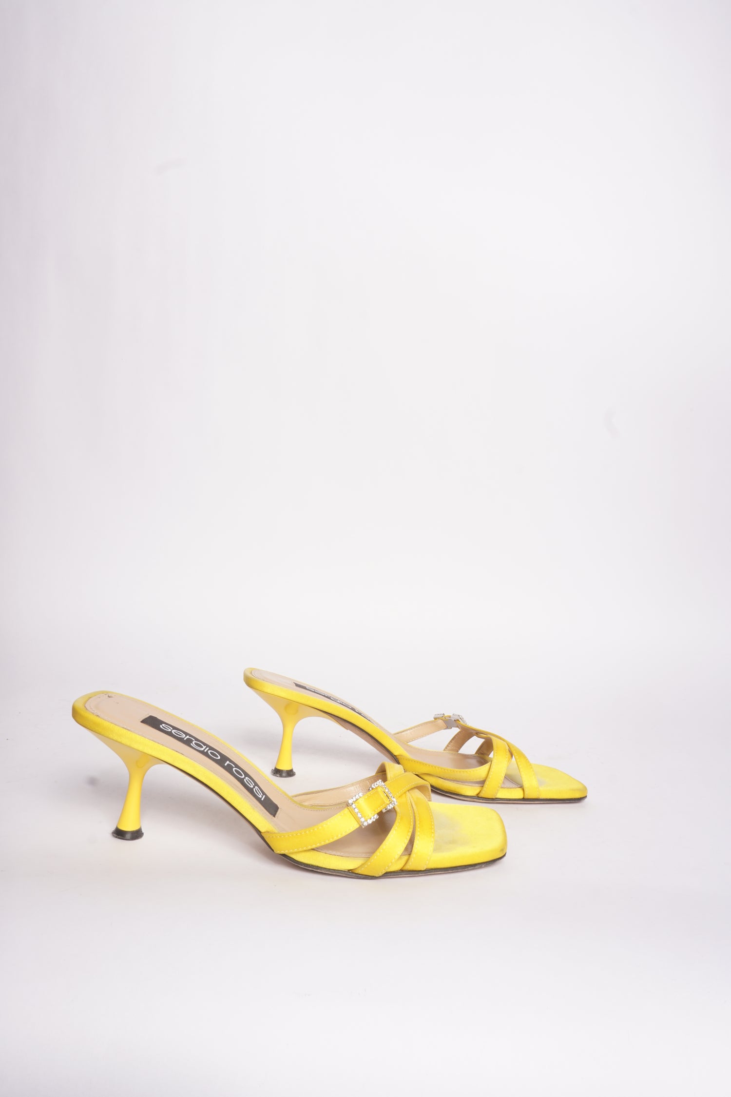 Sergio Rossi Yellow Mini Prince Heeled Sandals