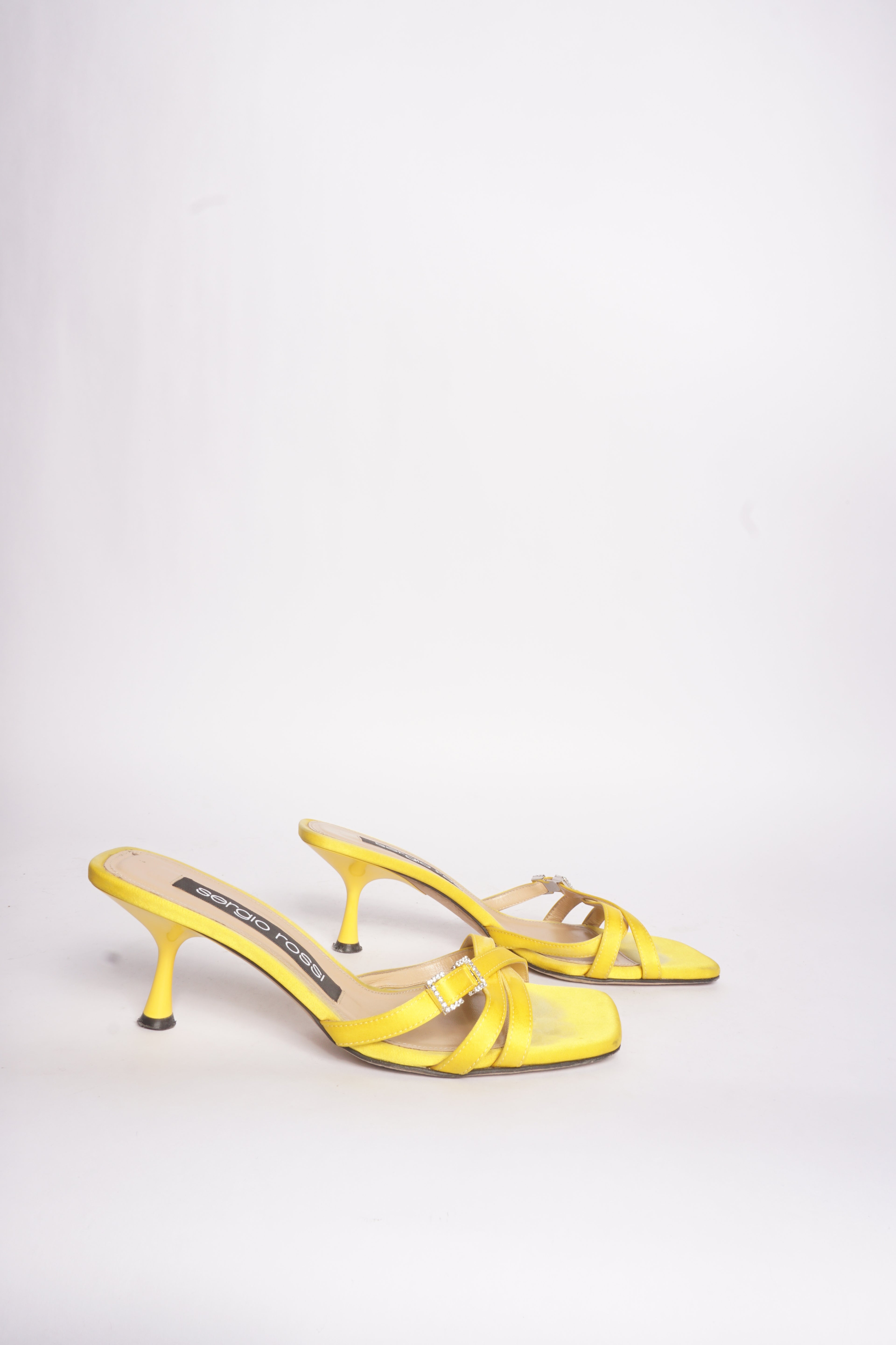 Sergio Rossi Yellow Mini Prince Heeled Sandals