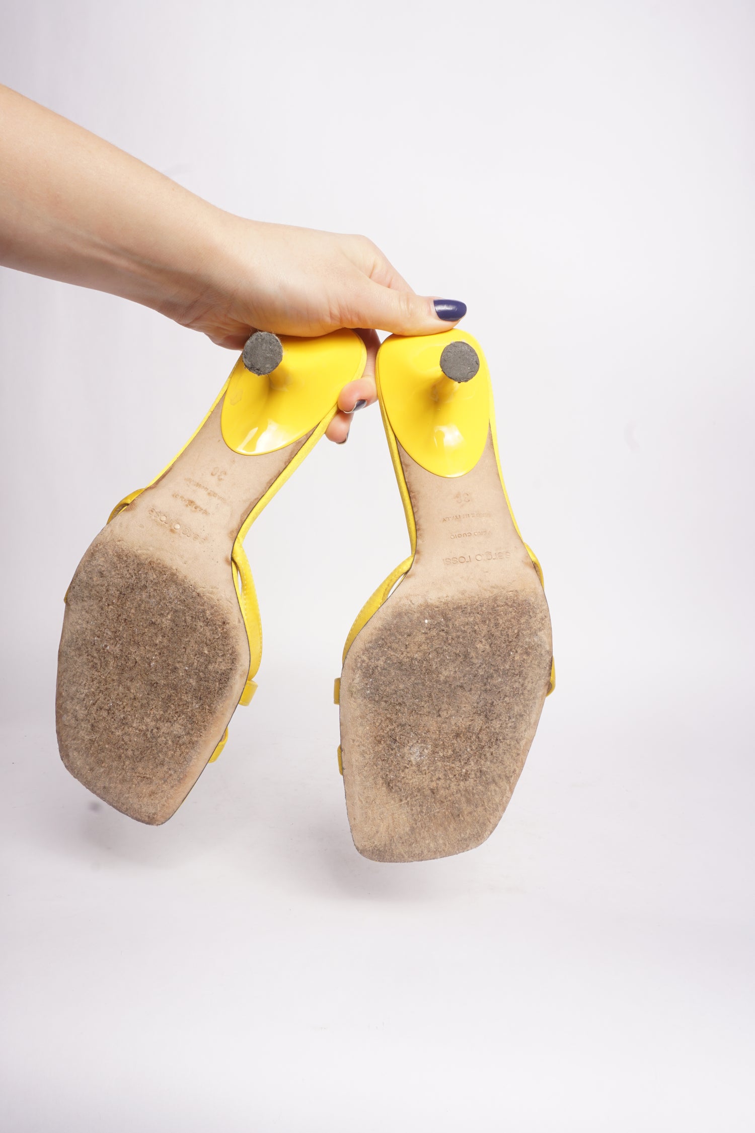 Sergio Rossi Yellow Mini Prince Heeled Sandals