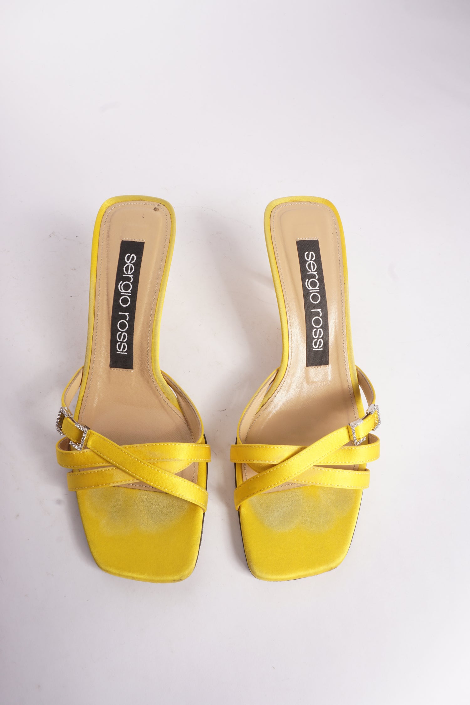 Sergio Rossi Yellow Mini Prince Heeled Sandals