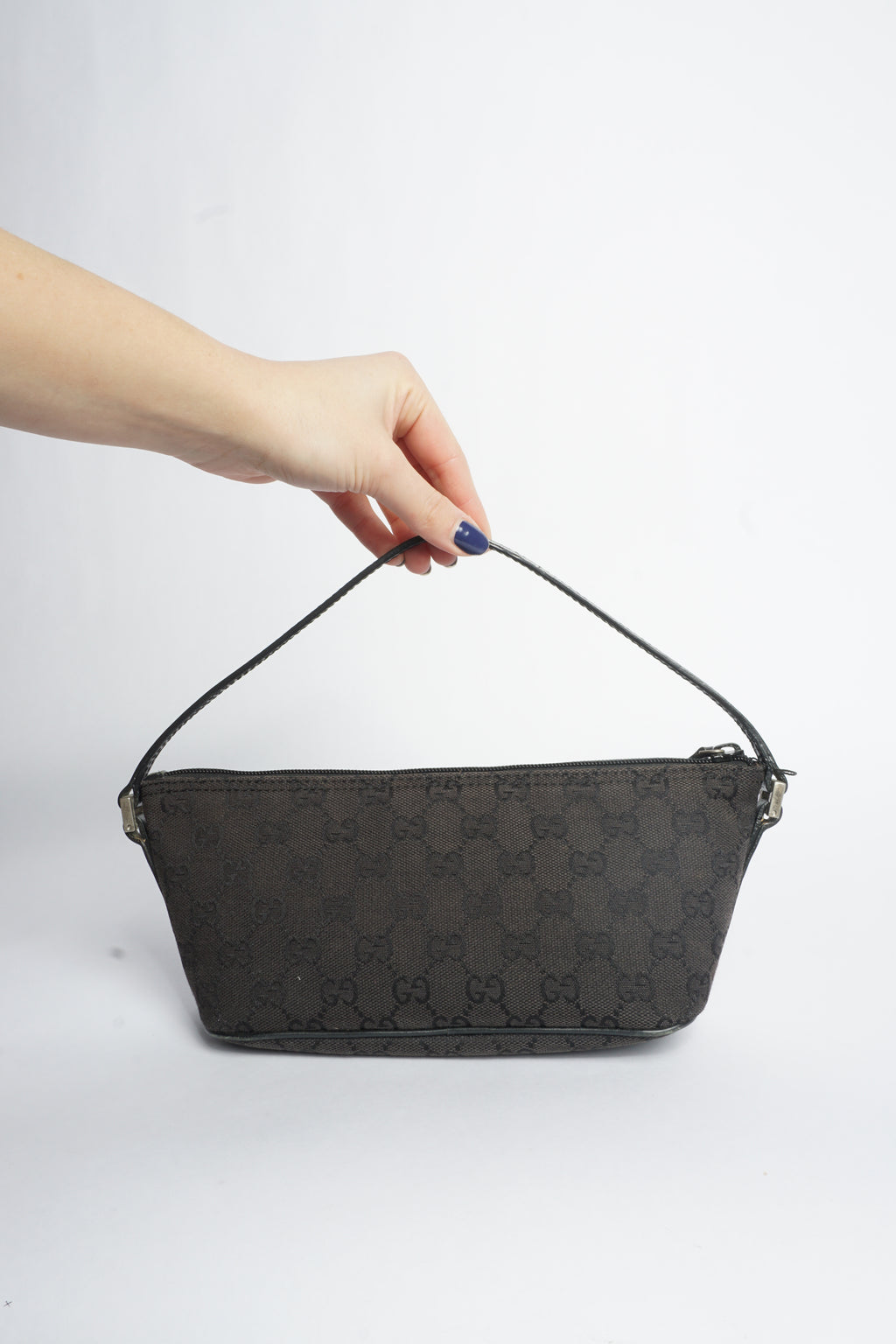 Gucci Black Monogram Baguette