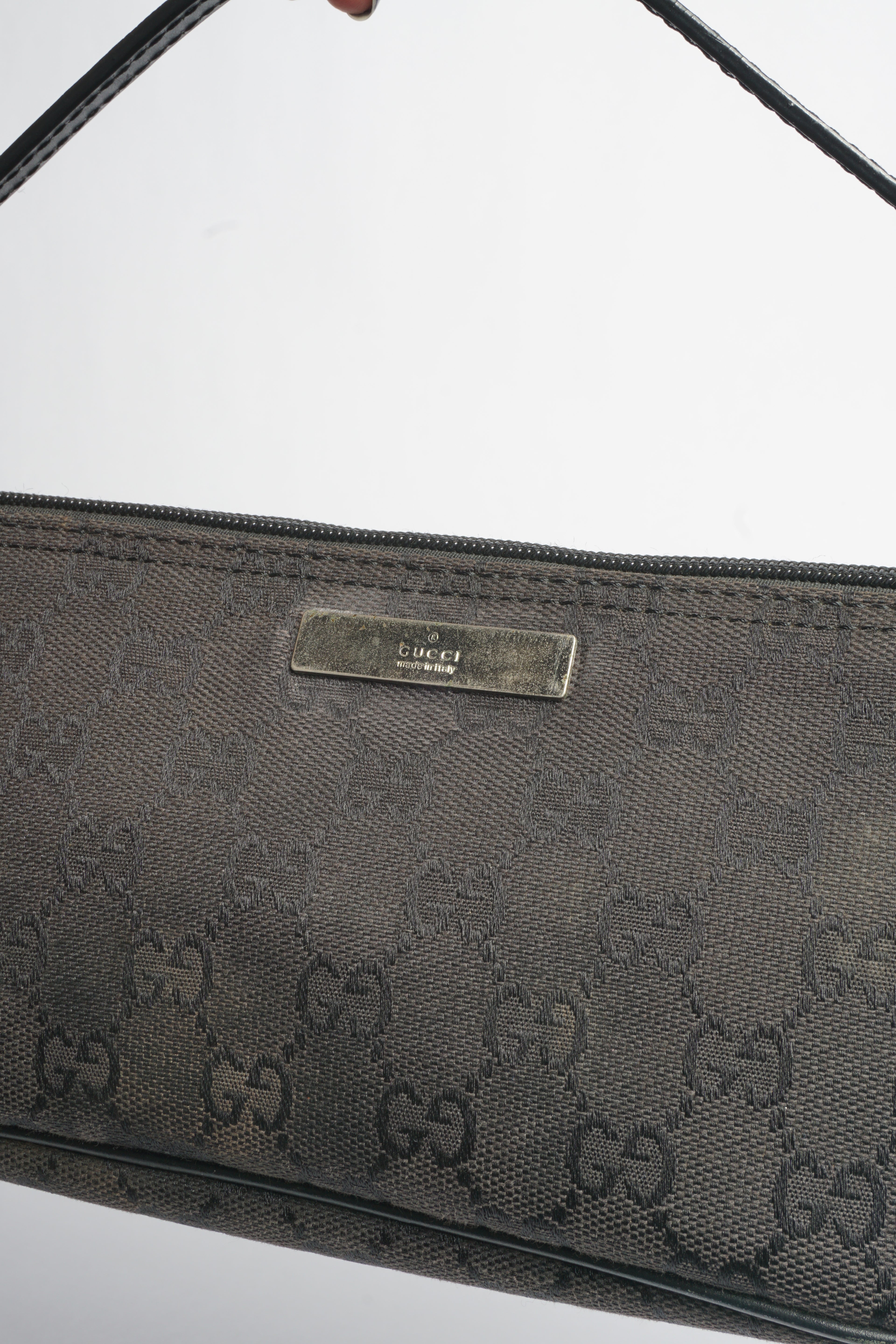 Gucci Black Monogram Baguette