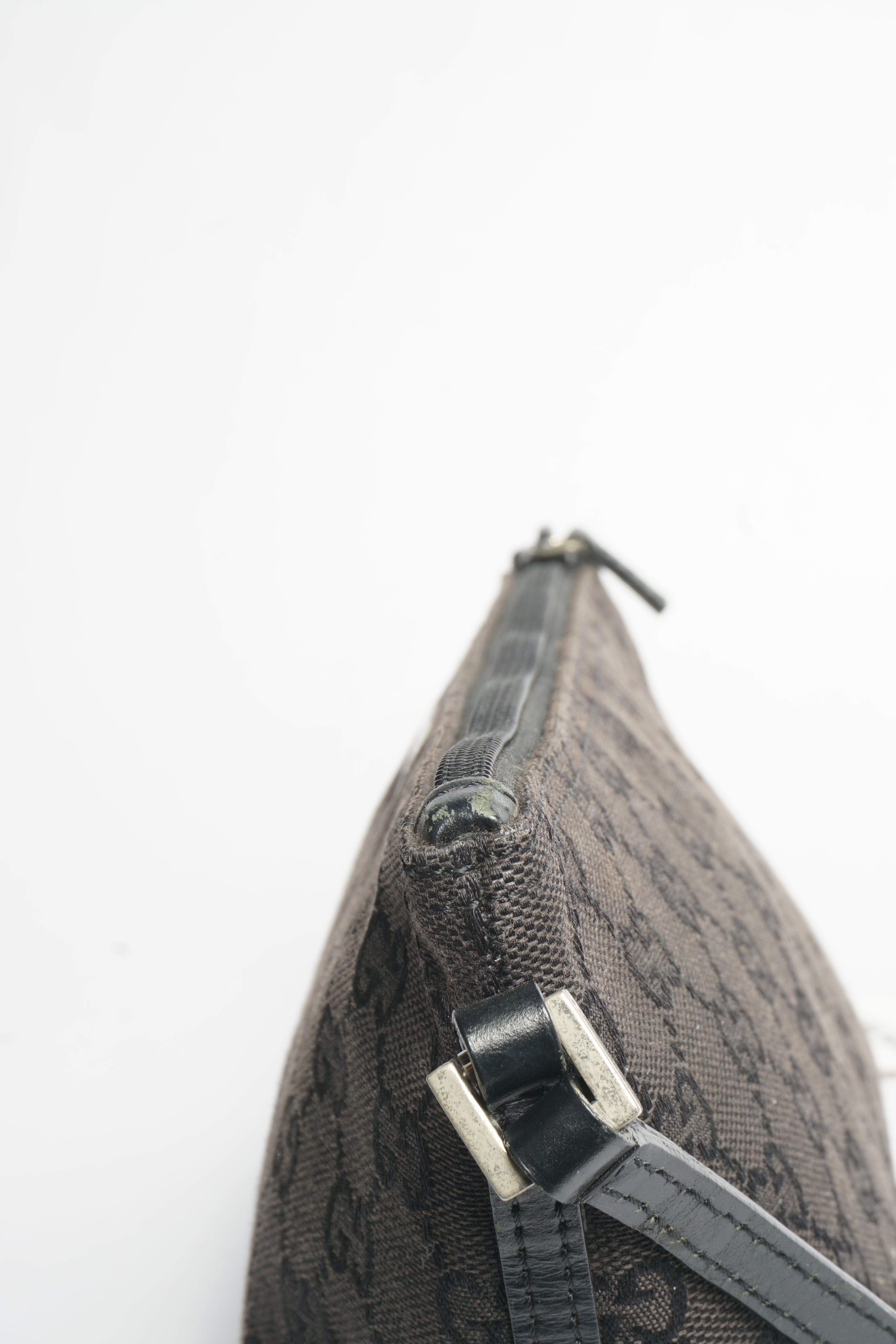 Gucci Black Monogram Baguette