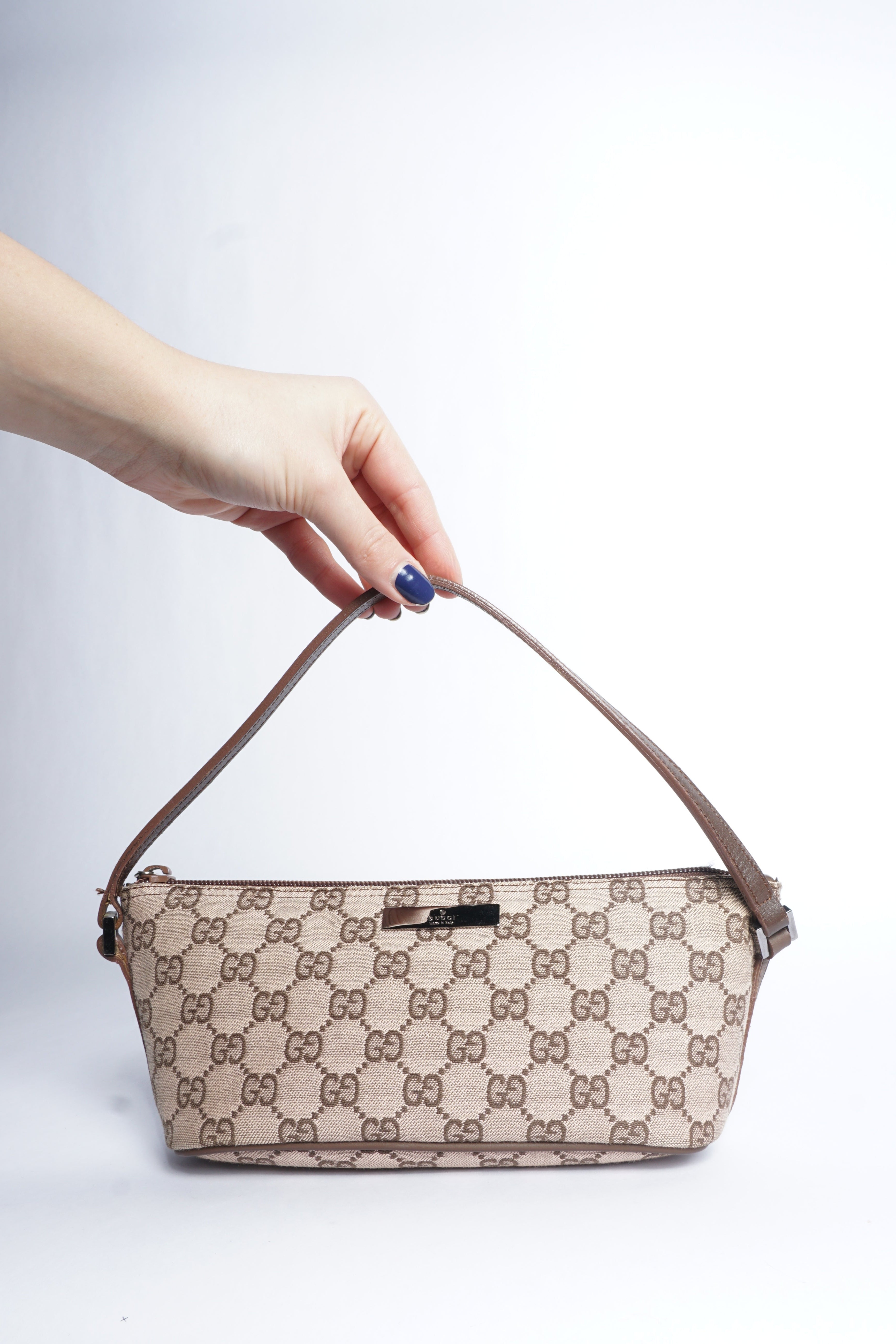 Gucci Brown Monogram Pochette